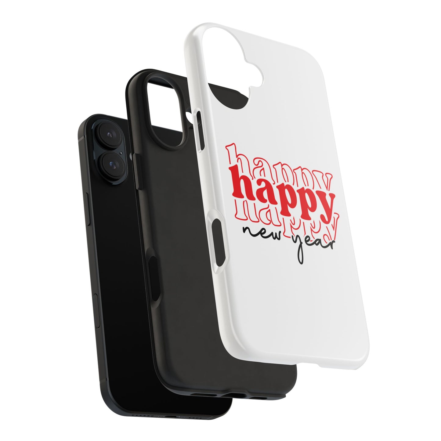 Happy Happy New Year Phone Case | New Year Typographic Design