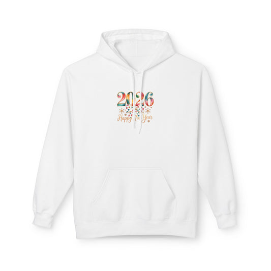 2026 Floral Celebration Hoodie — Happy New Year Party Sweatshirt