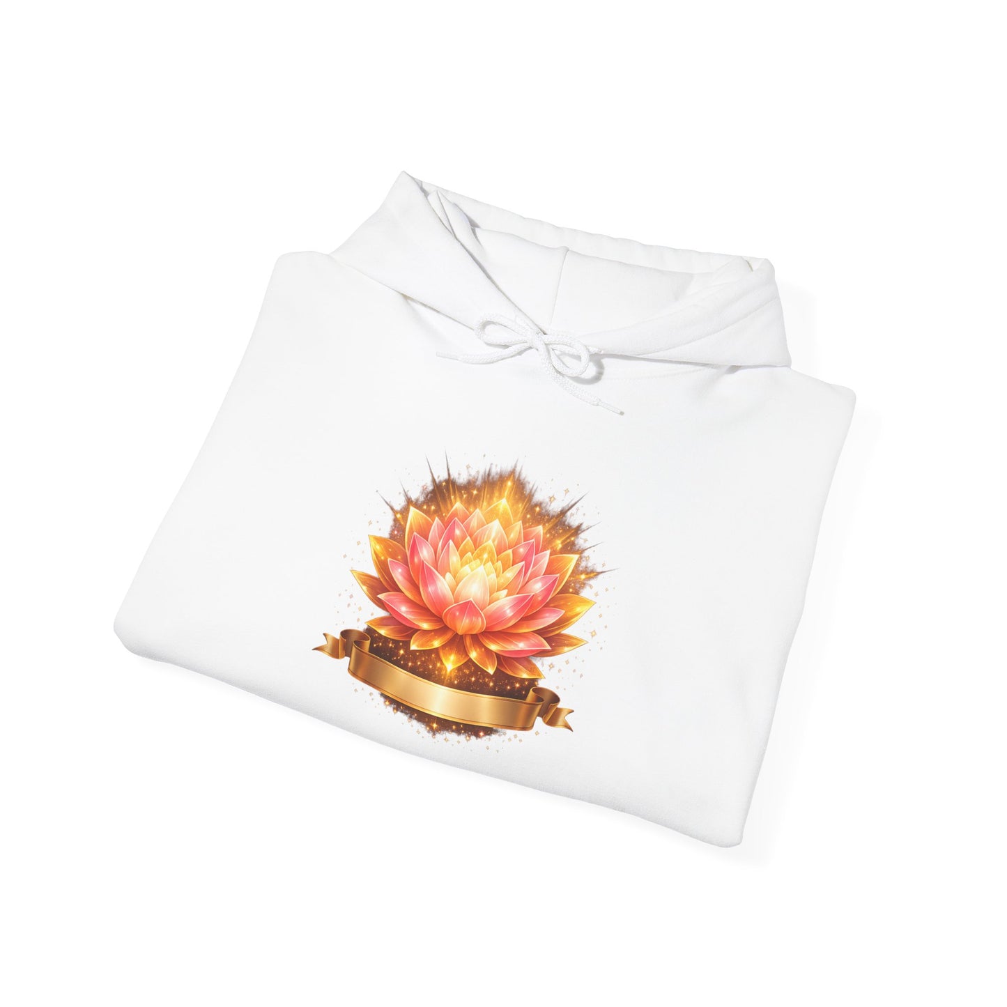 Lotus Meditation Hoodie — Glowing Lotus Candle Graphic Hoodie