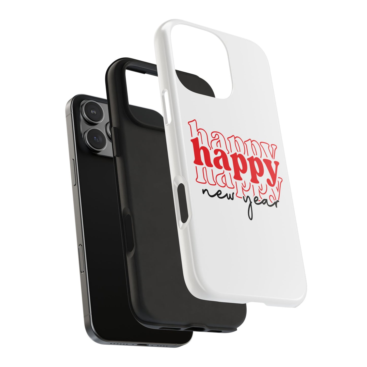 Happy Happy New Year Phone Case | New Year Typographic Design