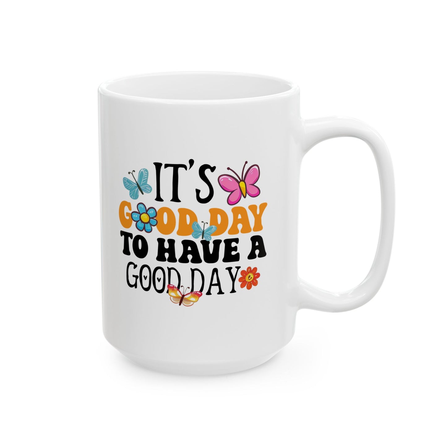 Good Day To Be A Grandma Mug | Floral Butterflies Ceramic Coffee Cup