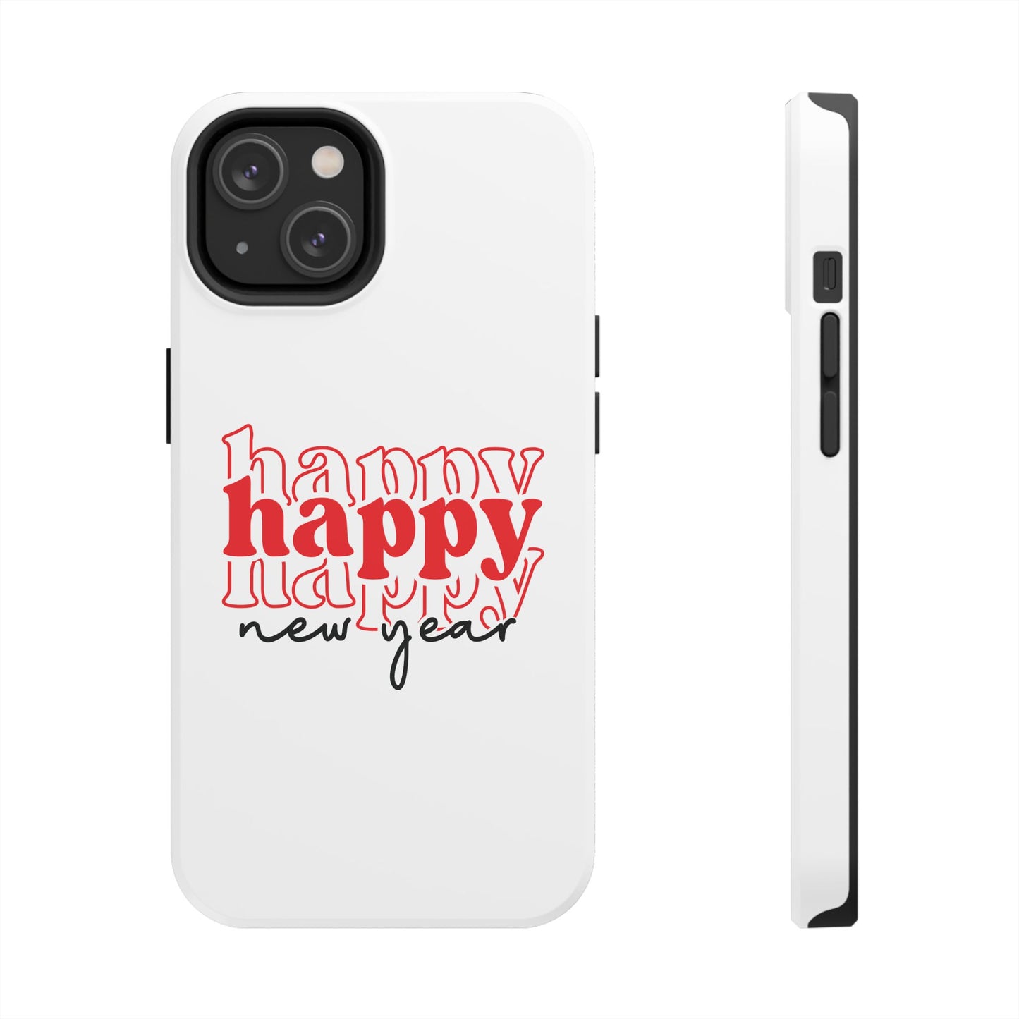 Happy Happy New Year Phone Case | New Year Typographic Design
