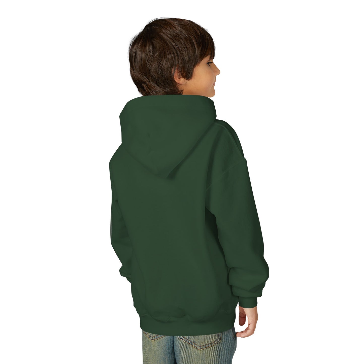 Youth Heart Gem Hoodie — Pink Floral Heart Graphic Sweatshirt