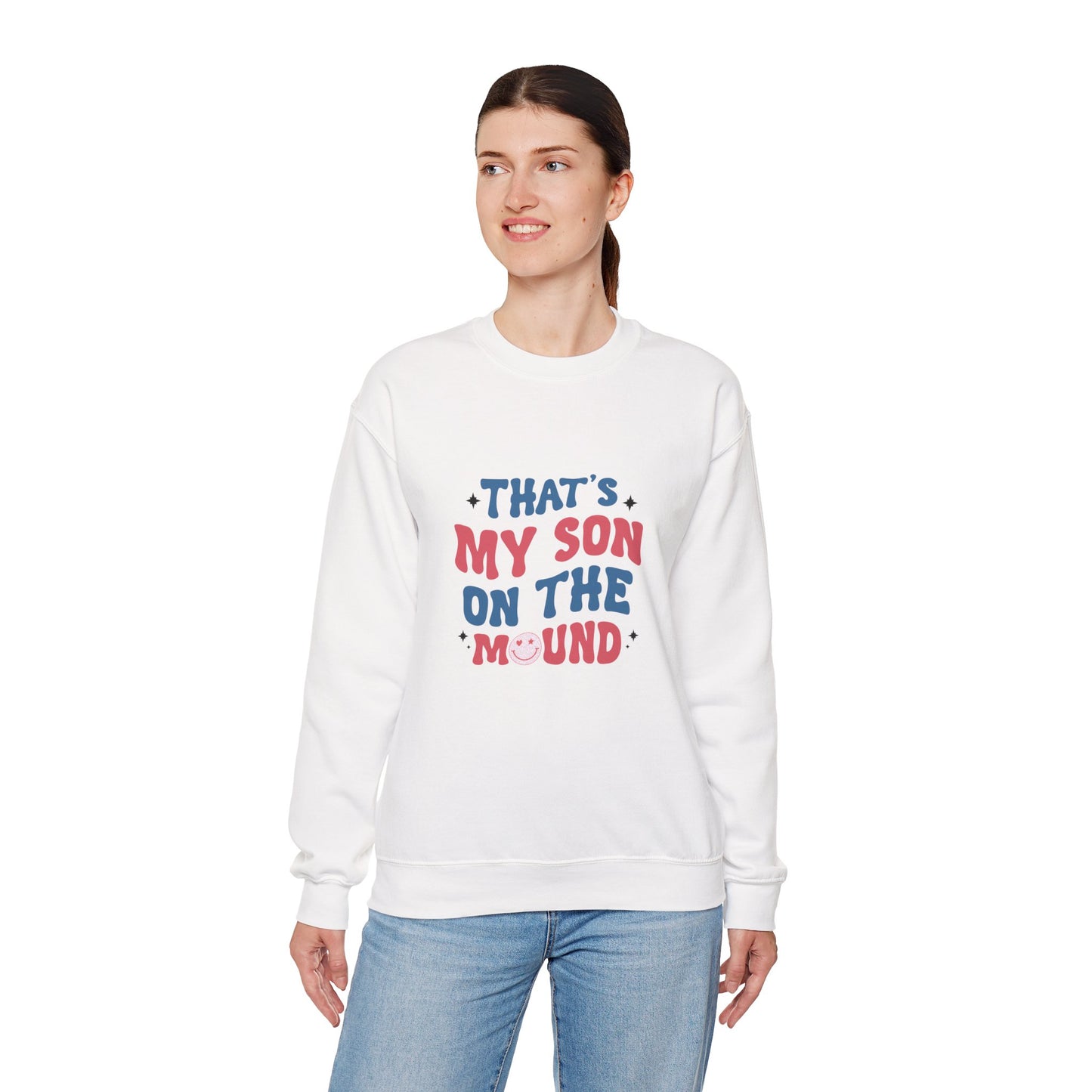 That My Son On The Mound Sweatshirt | Baseball Mom Crewneck