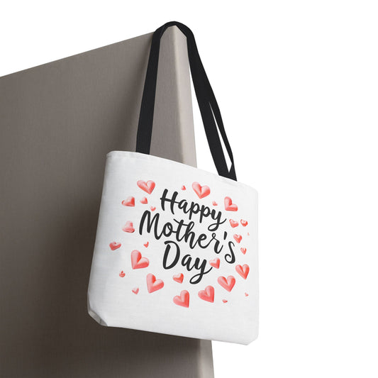 Happy Mother's Day Hearts Tote Bag | Mother's Day Tote