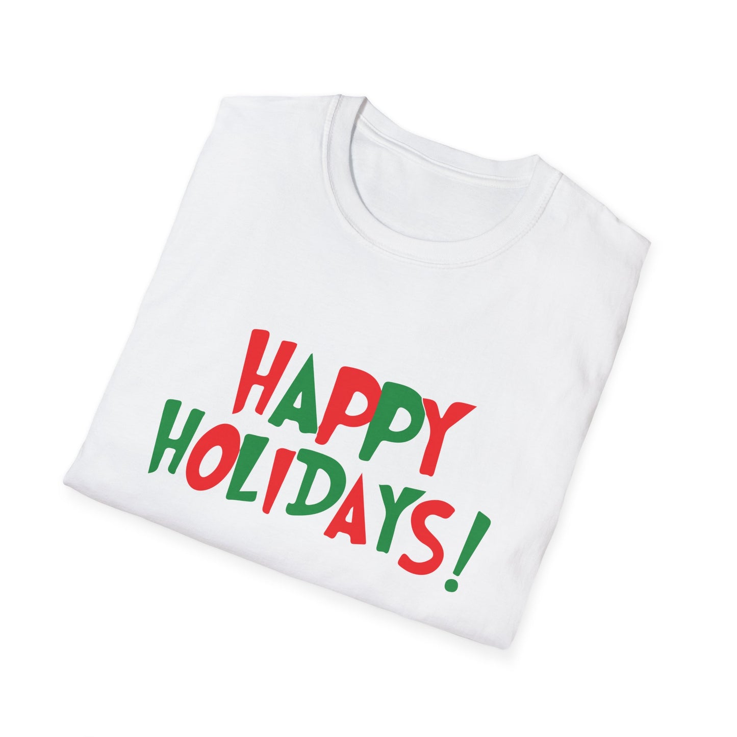 Happy Holidays! Holiday T-Shirt — Red & Green Festive Graphic