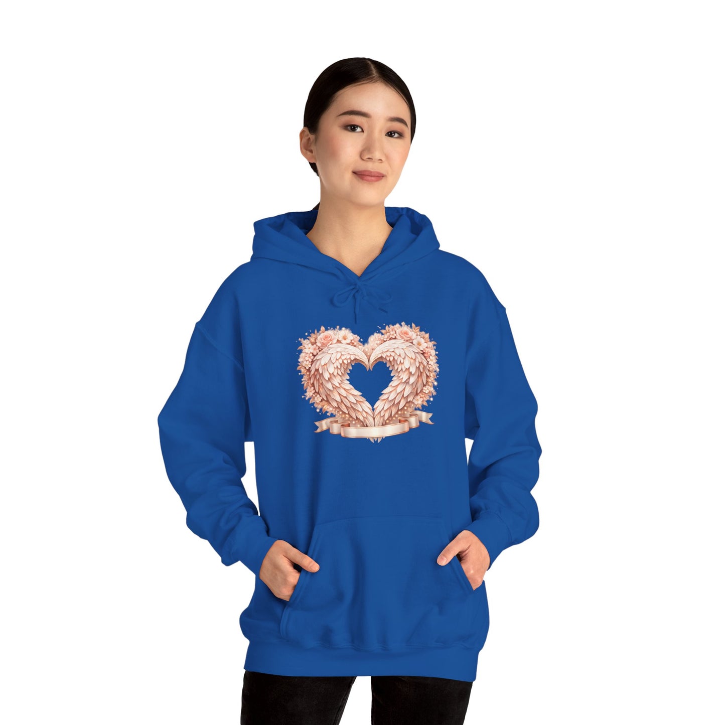 Heart Wreath Hoodie — Romantic Floral Heart Pullover for Valentine’s Day