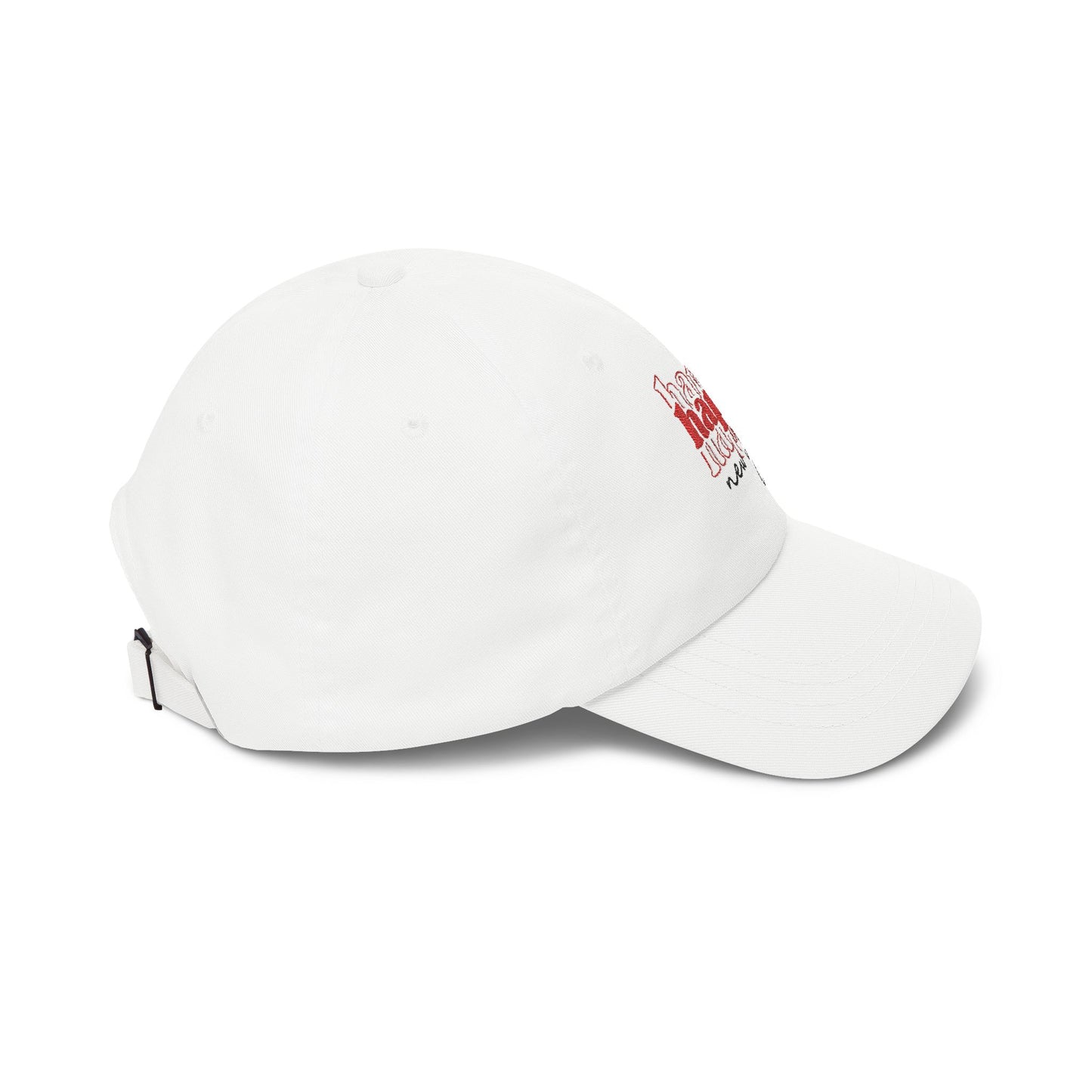 Happy New Year embroidered Dad Cap | white baseball cap, holiday hat