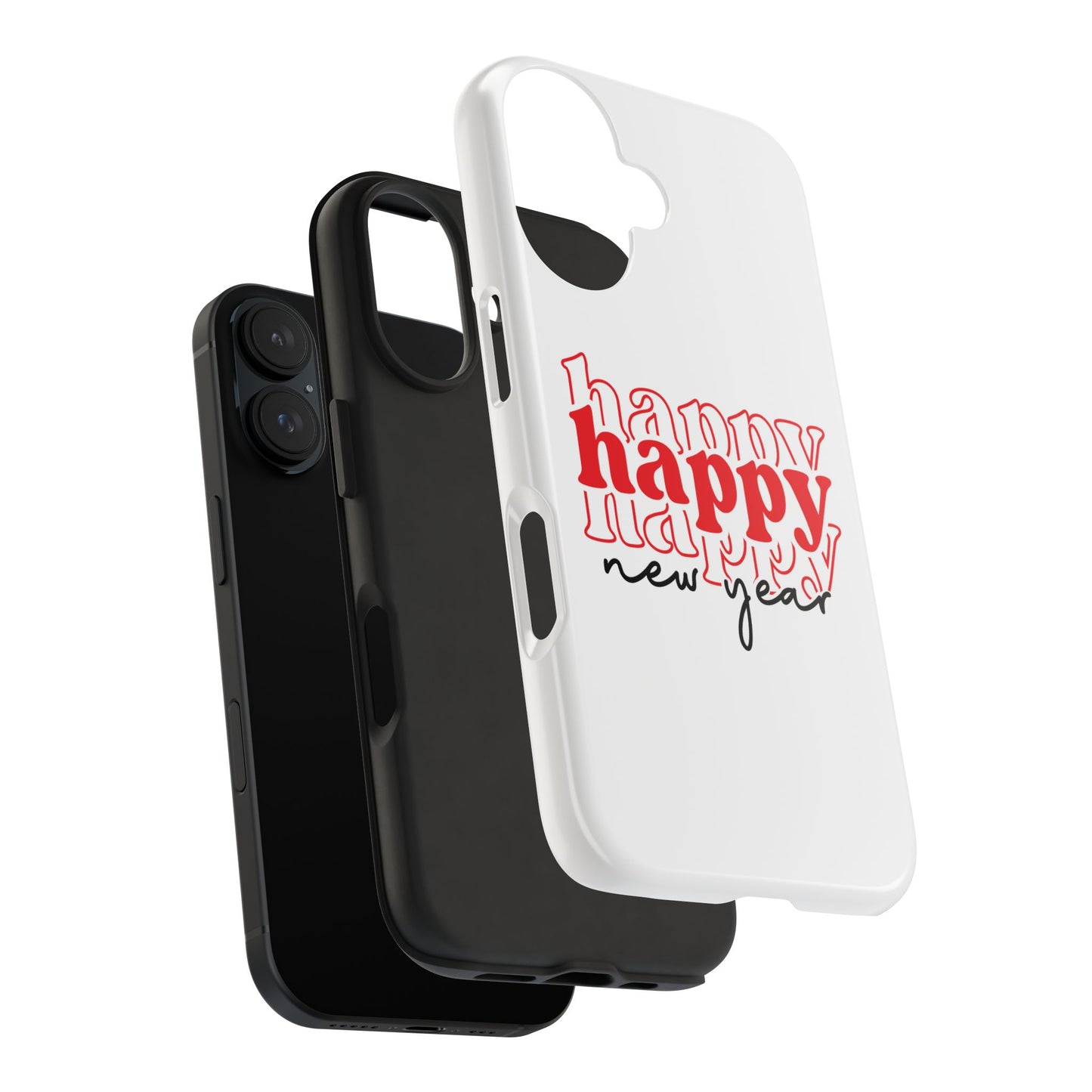 Happy Happy New Year Phone Case | New Year Typographic Design