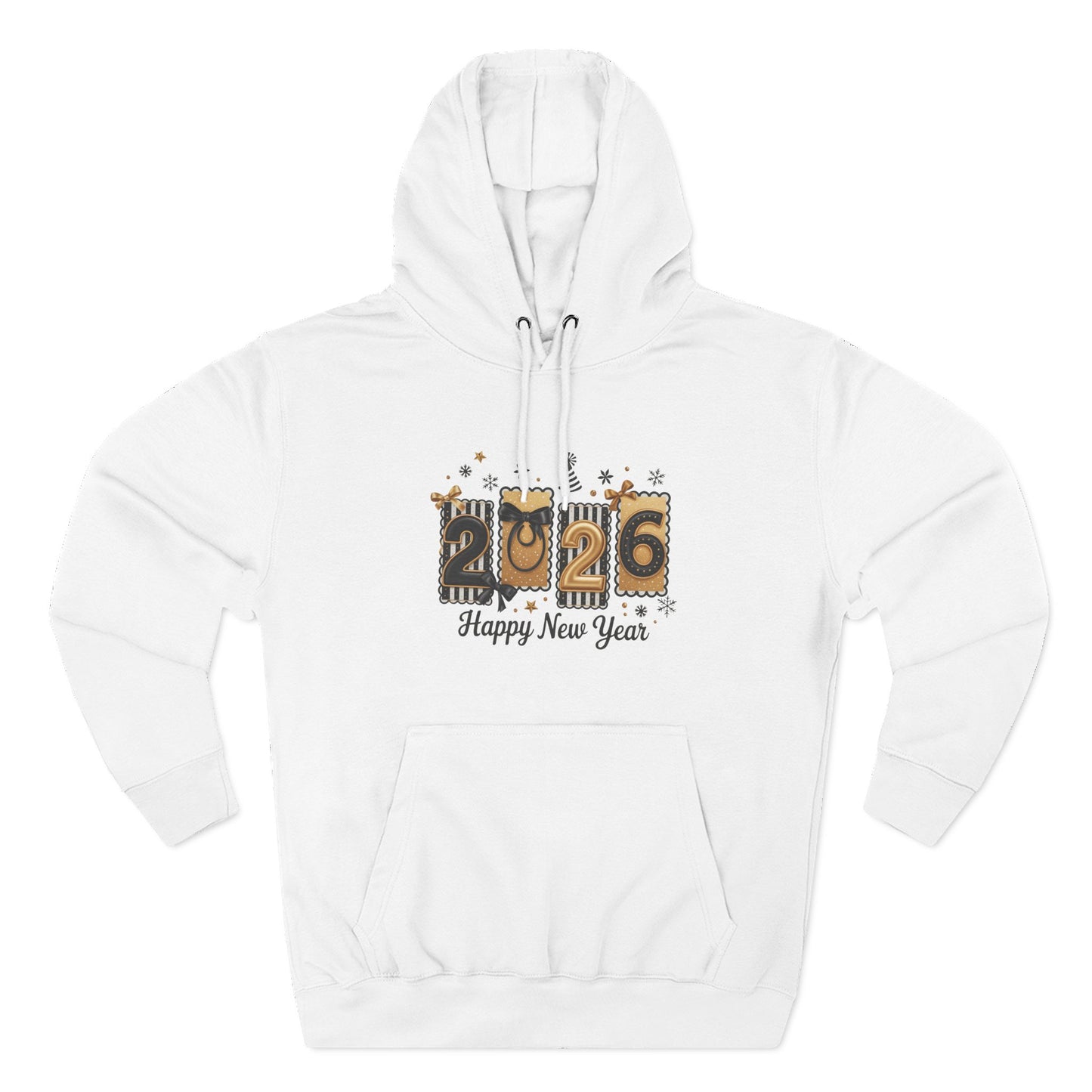 2026 Happy New Year Hoodie — Festive Gold Countdown Pullover