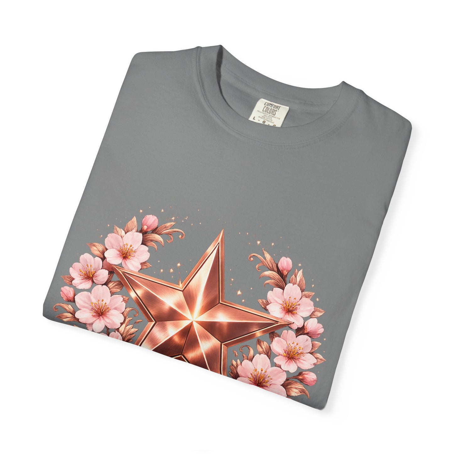 Rose Gold Floral Star T-Shirt
