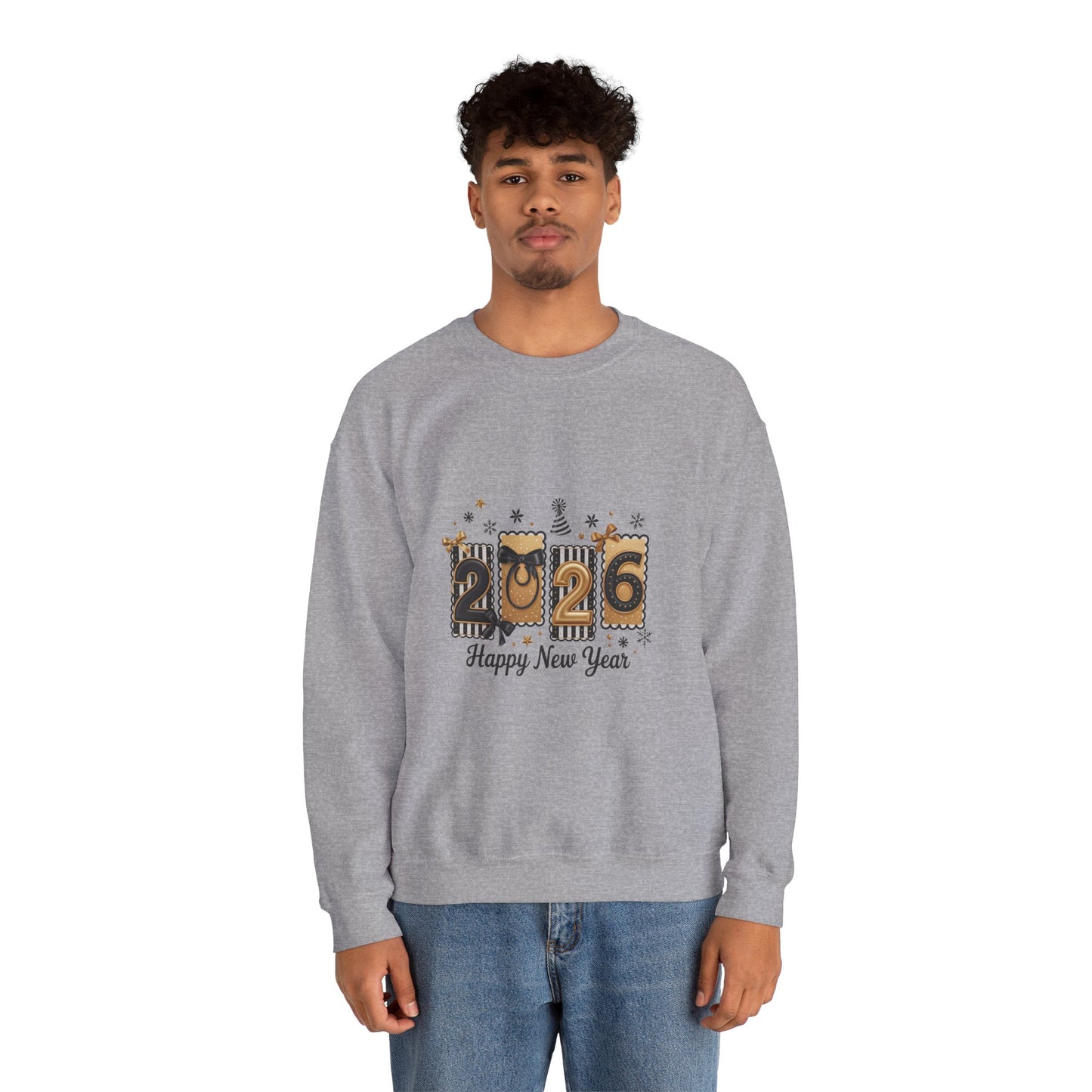 2026 Happy New Year Numbers Sweatshirt | New Year Celebration Crewneck