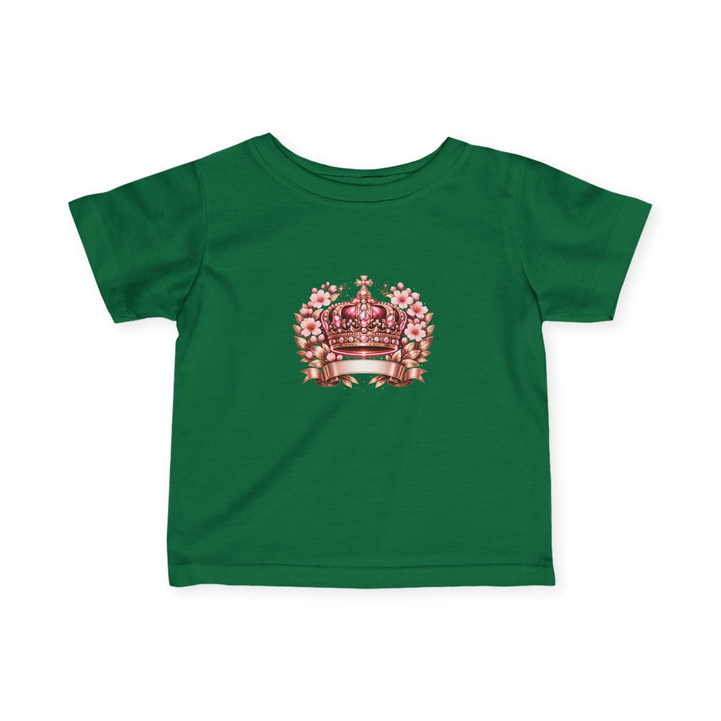 Infant Tee — Pink Floral Crown Baby Shirt