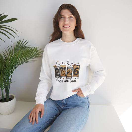 2026 Happy New Year Numbers Sweatshirt | New Year Celebration Crewneck