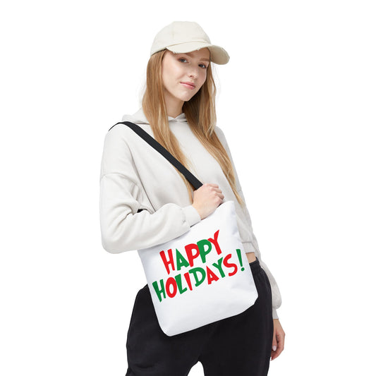 Happy Holidays Tote Bag | Christmas Holiday Text Design