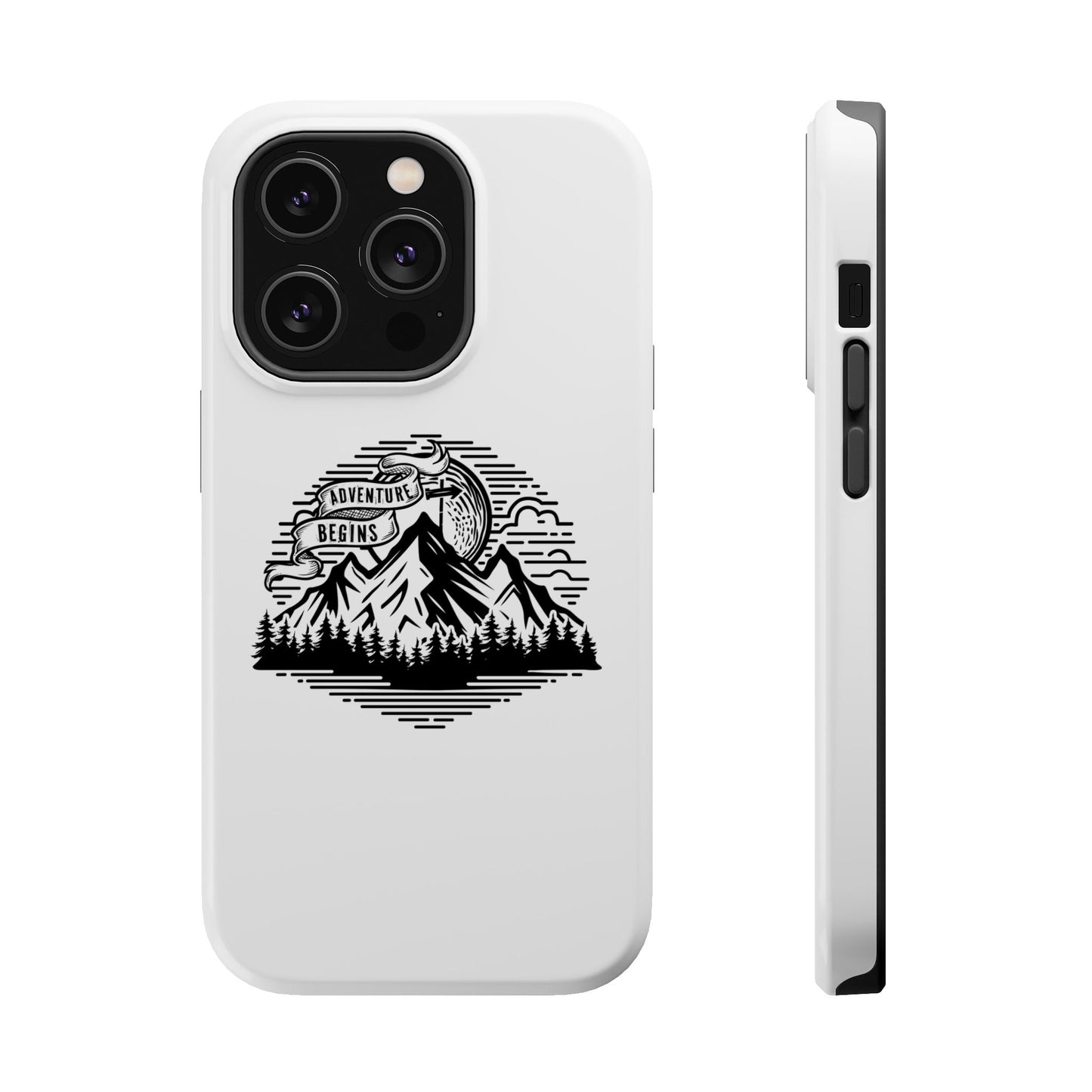 Mountain Adventure Illustration Phone Case | Magnetic Impact-Resistant Case