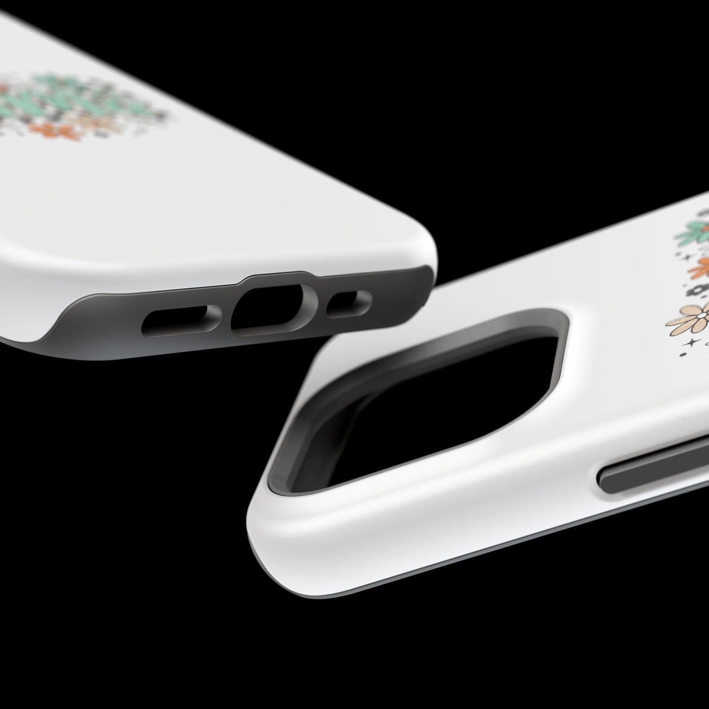 Mama floral checkerboard phone case | Magnetic impact-resistant case