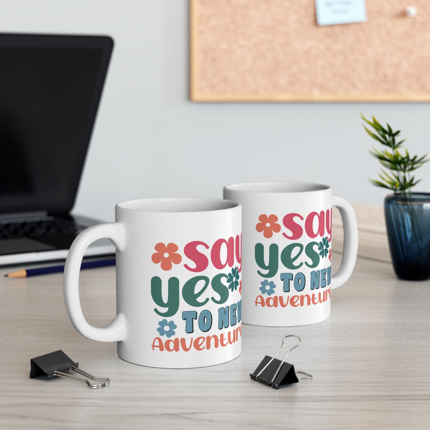 Stay Groovy You Tiny Adventure Mug | Retro Flower Typography Ceramic Mug
