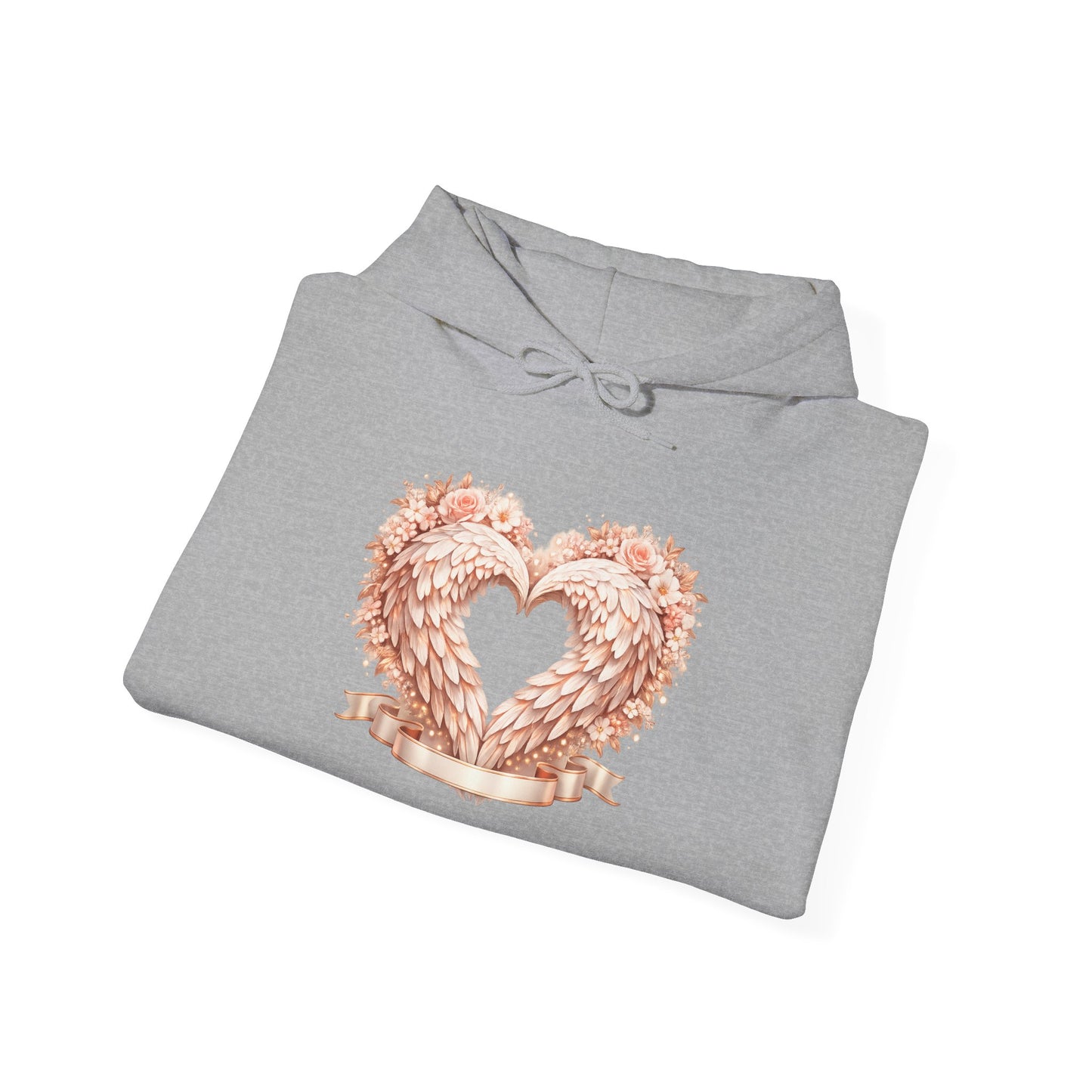 Heart Wreath Hoodie — Romantic Floral Heart Pullover for Valentine’s Day