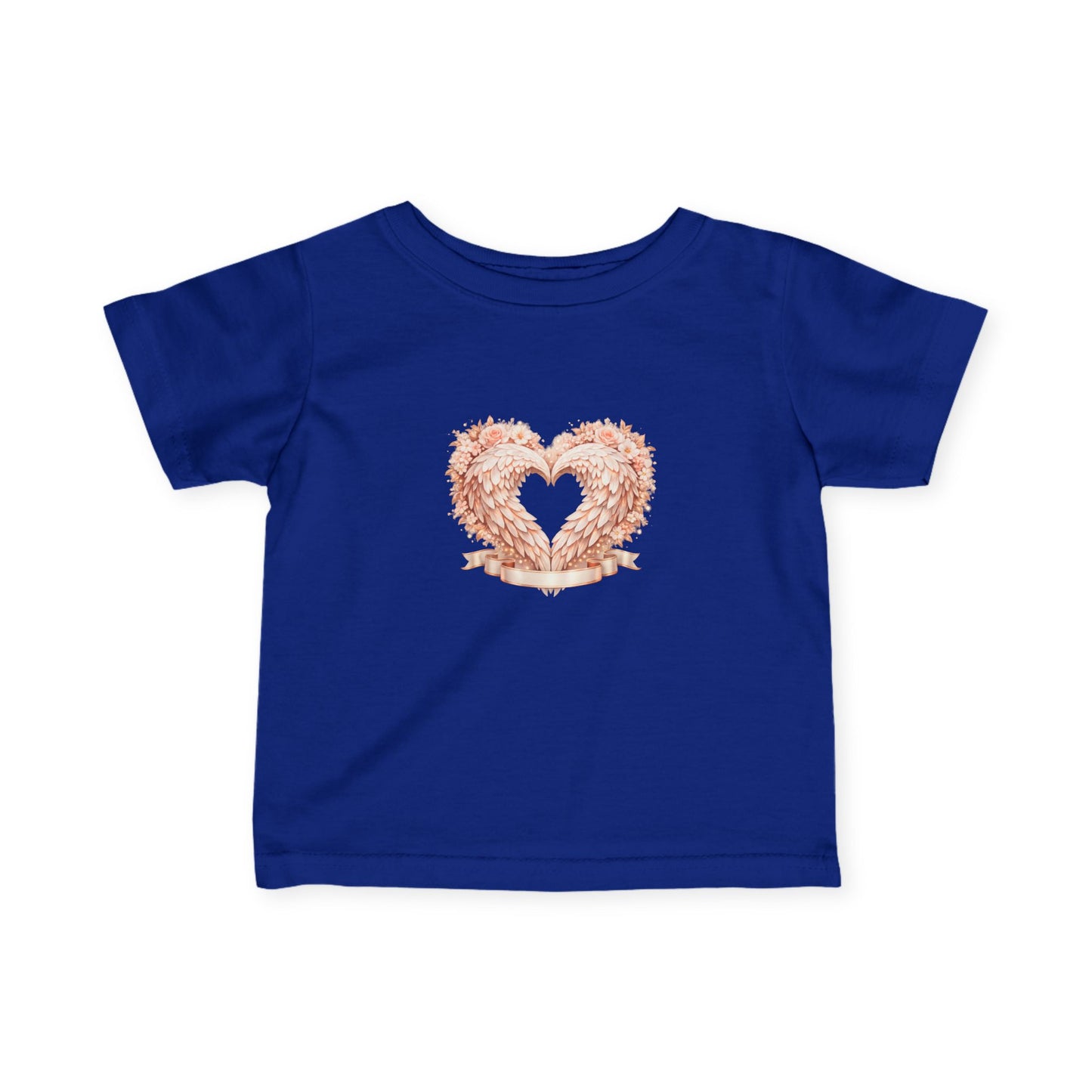Infant Tee — Rose Gold Floral Heart Baby Shirt