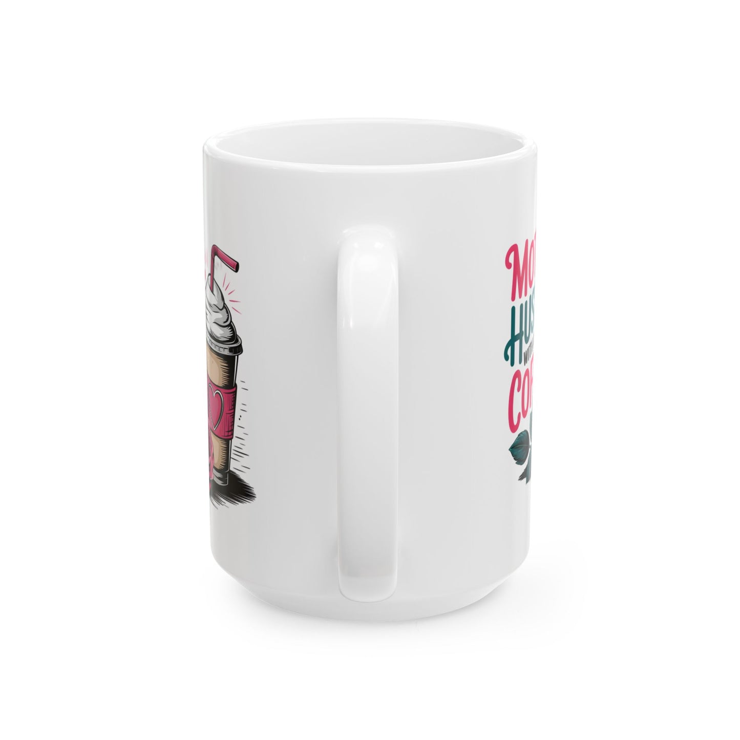 Mother Hustler With Coffee Mug | Cute Coffee Cup Illustration