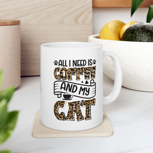 Allergic to Mornings Leopard Coffee Mug | Ceramic Mug