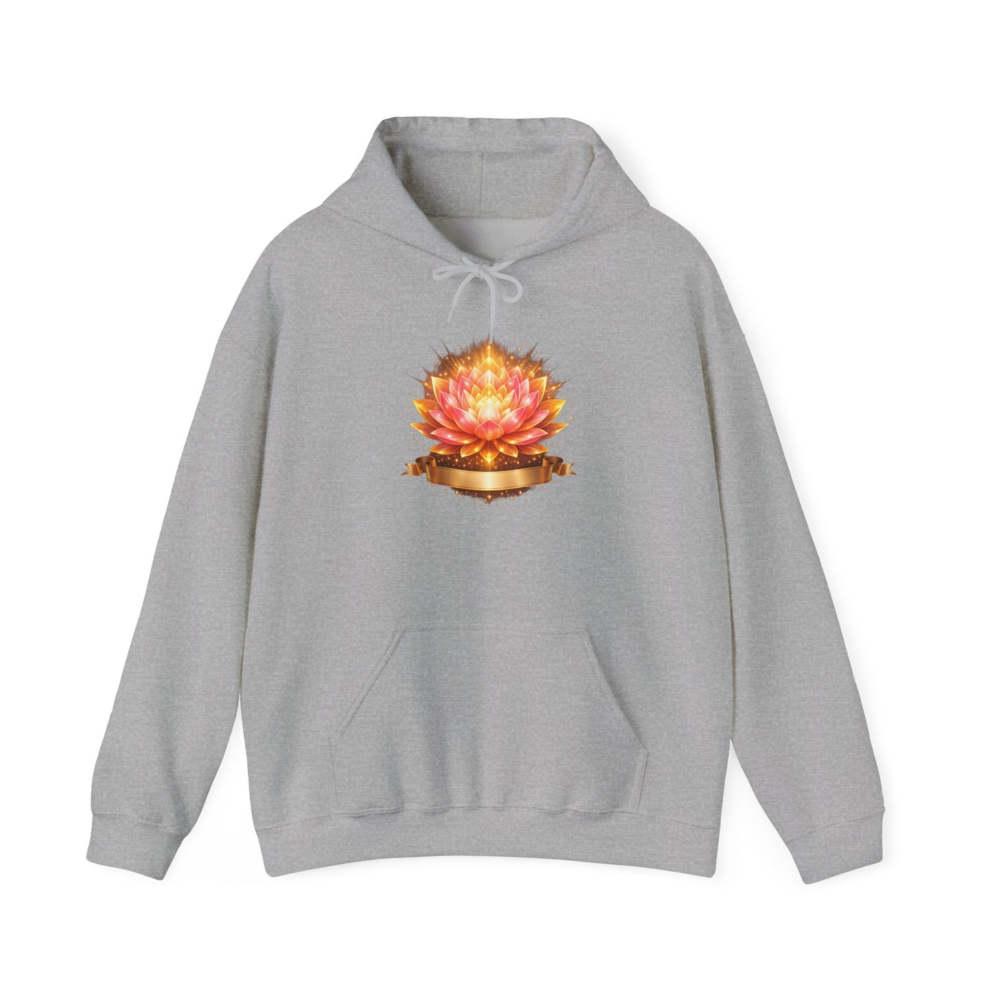 Lotus Meditation Hoodie — Glowing Lotus Candle Graphic Hoodie