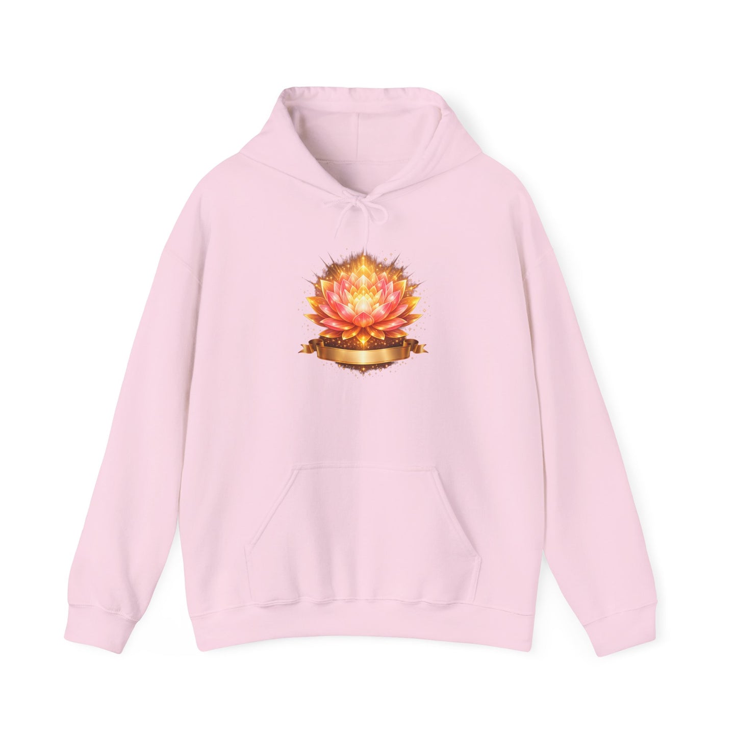 Lotus Meditation Hoodie — Glowing Lotus Candle Graphic Hoodie
