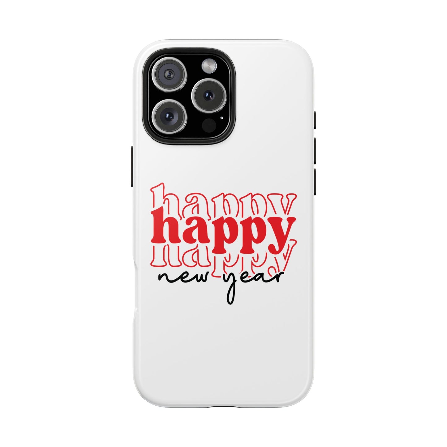 Happy Happy New Year Phone Case | New Year Typographic Design