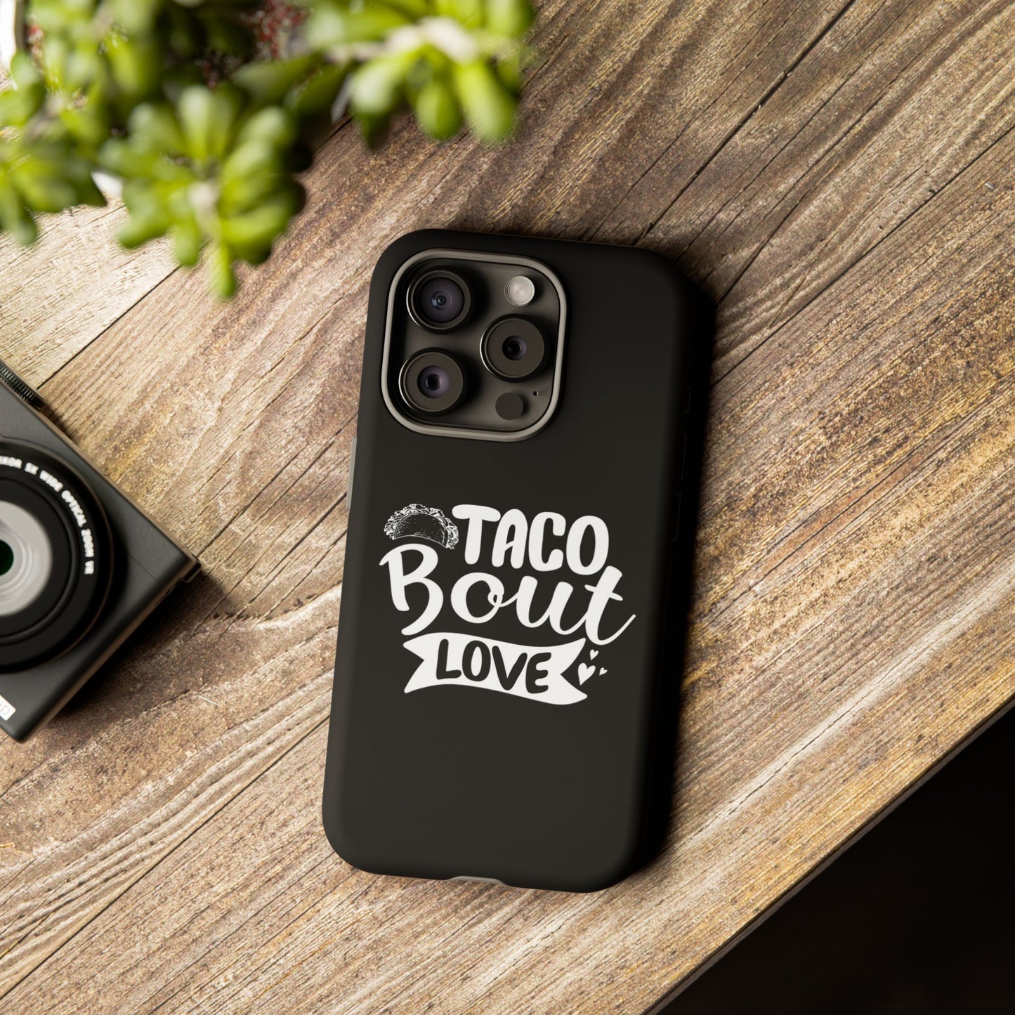 Taco Bout Love phone case | iPhone protective case, food pun design