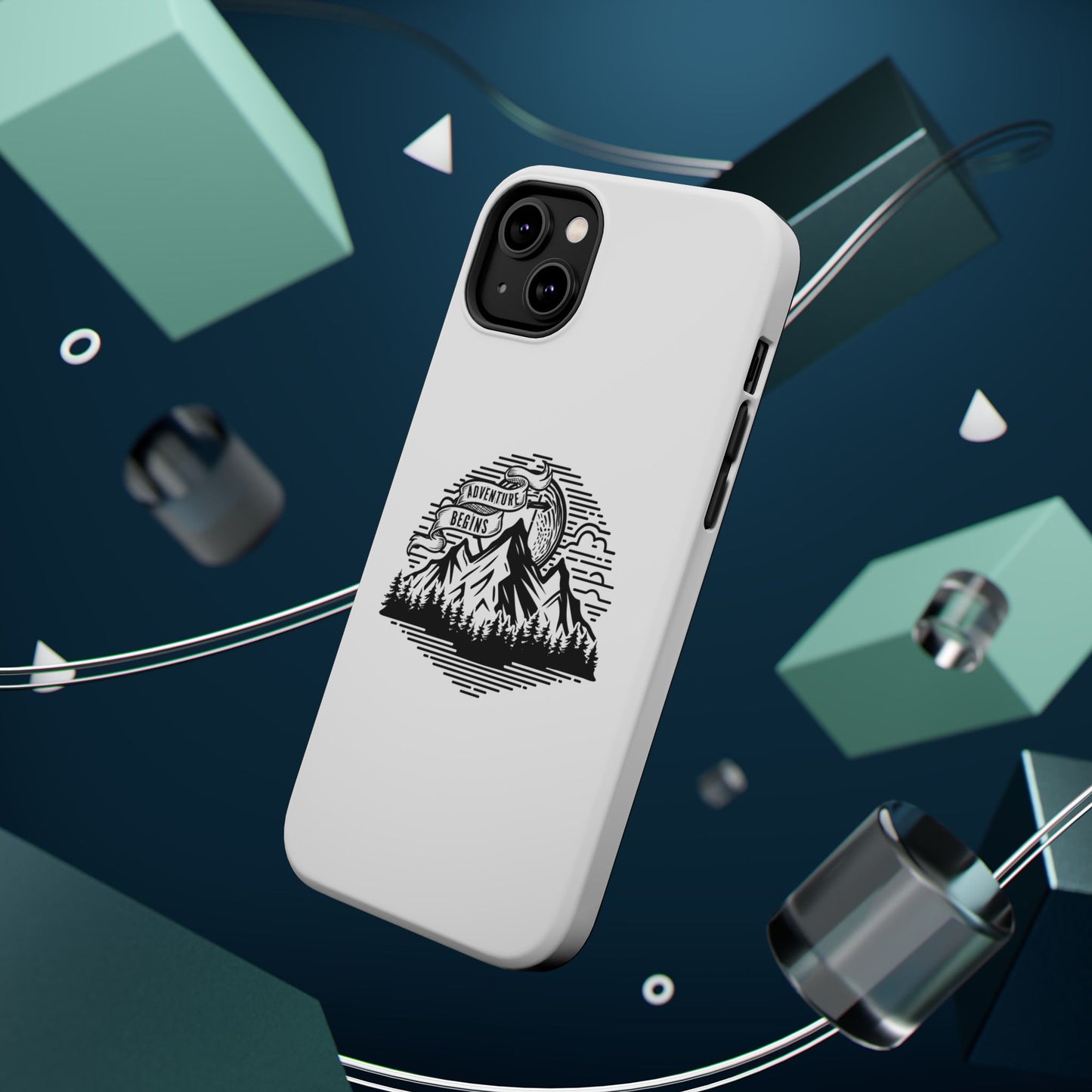 Mountain Adventure Illustration Phone Case | Magnetic Impact-Resistant Case