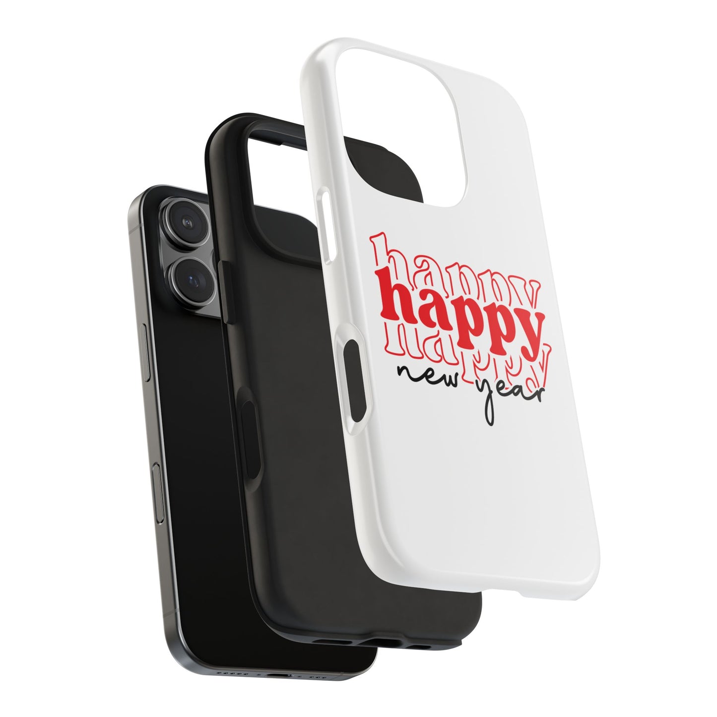 Happy Happy New Year Phone Case | New Year Typographic Design