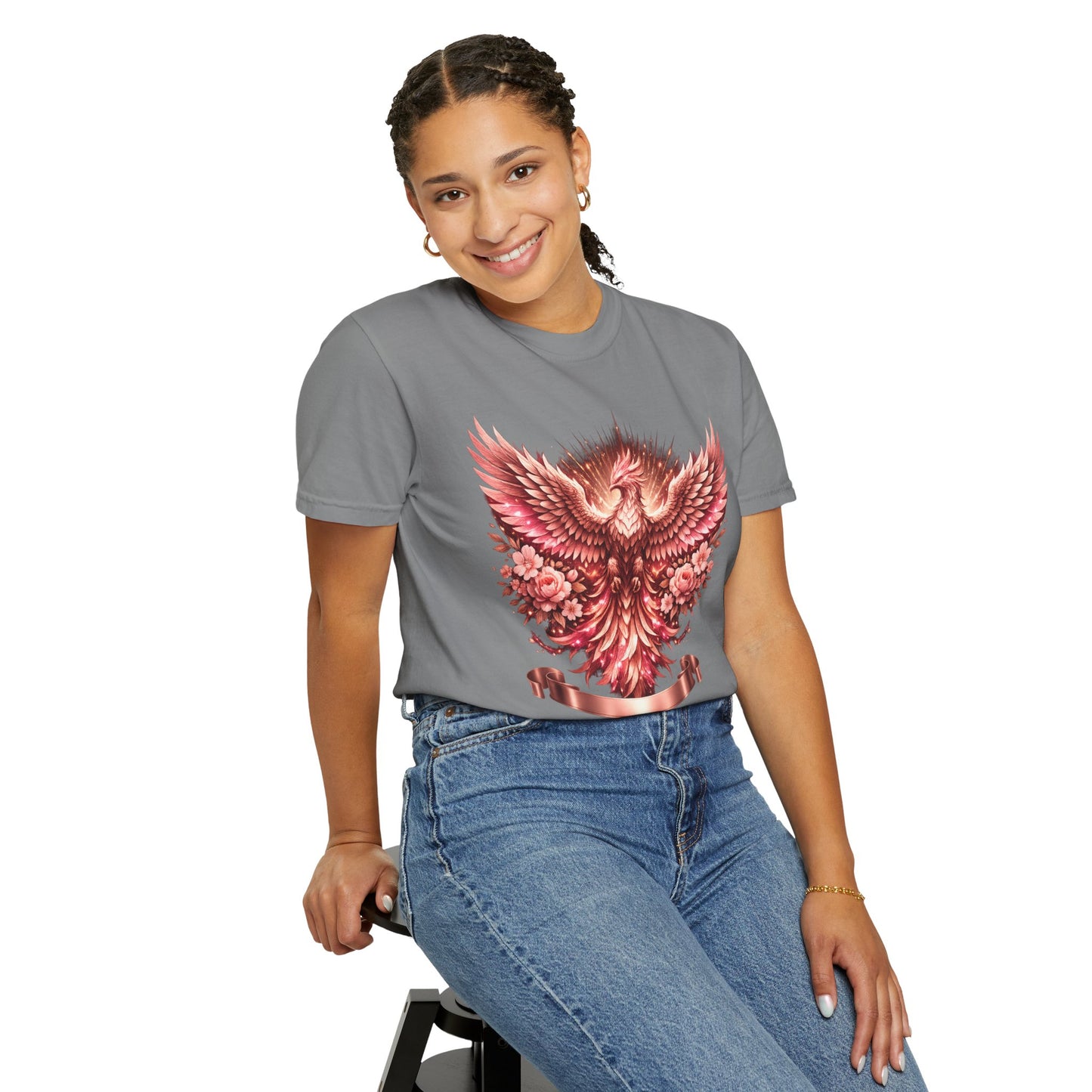Phoenix Floral T-Shirt — Rising Phoenix Graphic Tee