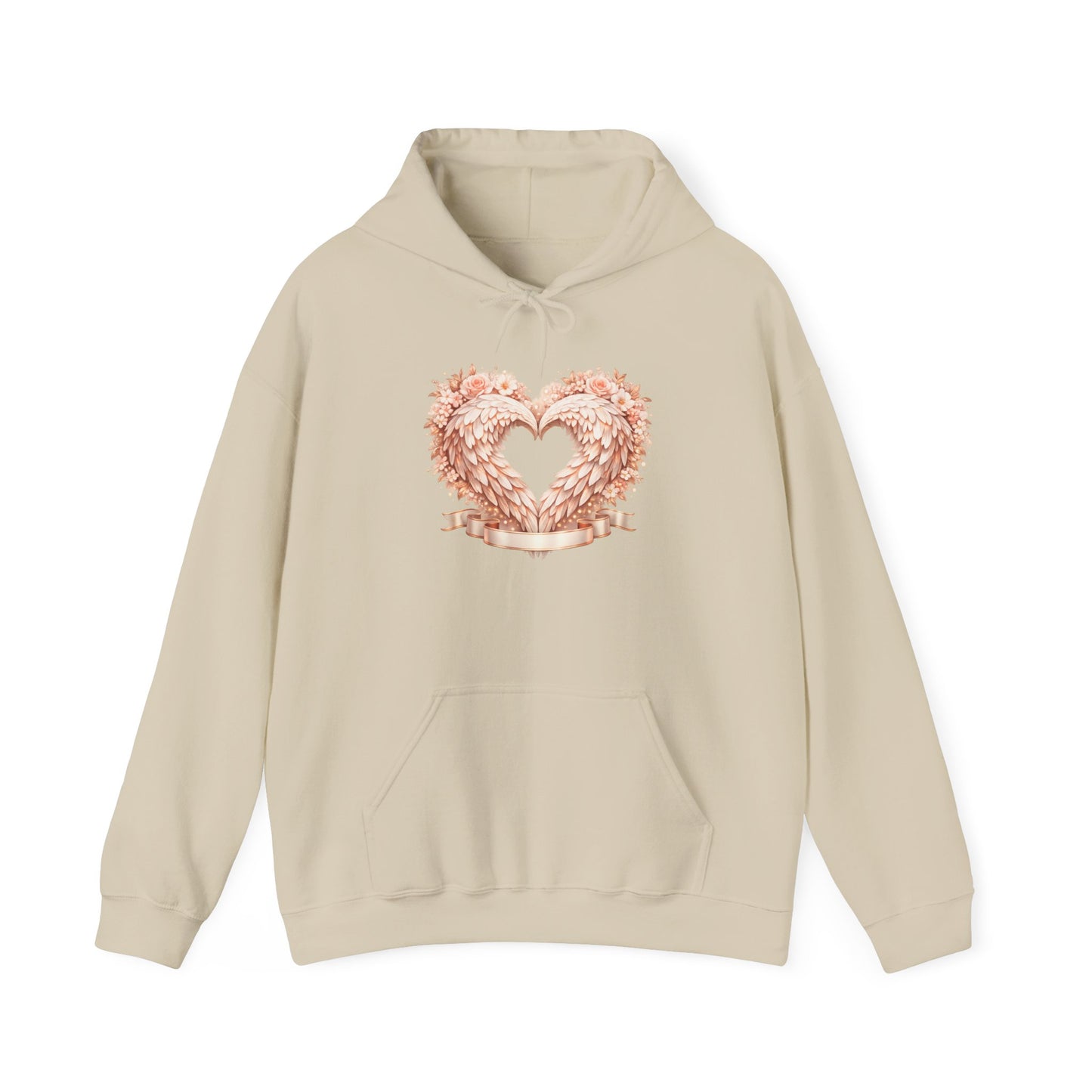 Heart Wreath Hoodie — Romantic Floral Heart Pullover for Valentine’s Day