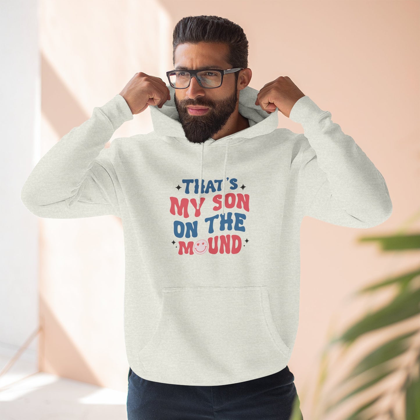 Hoodie – "That's My Son on the Mound" Baseball Parent Support Pullover