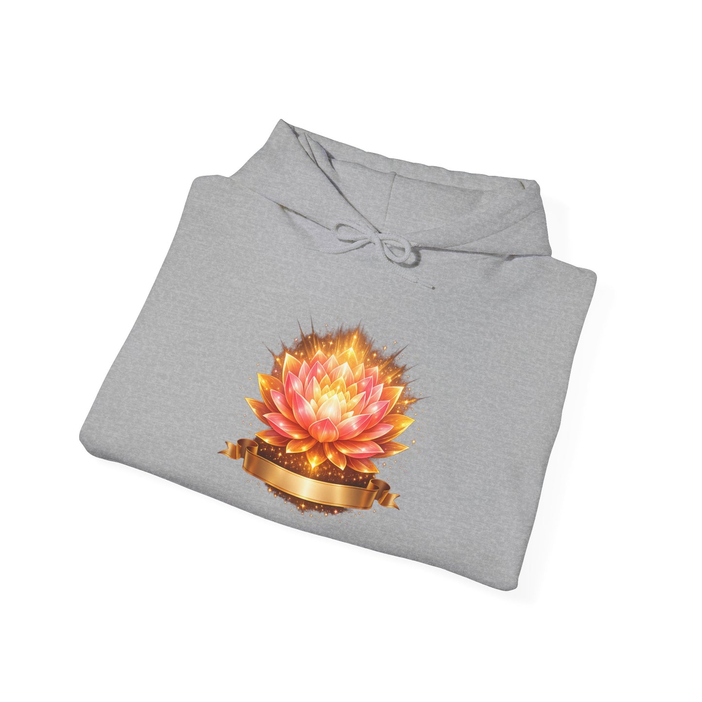 Lotus Meditation Hoodie — Glowing Lotus Candle Graphic Hoodie