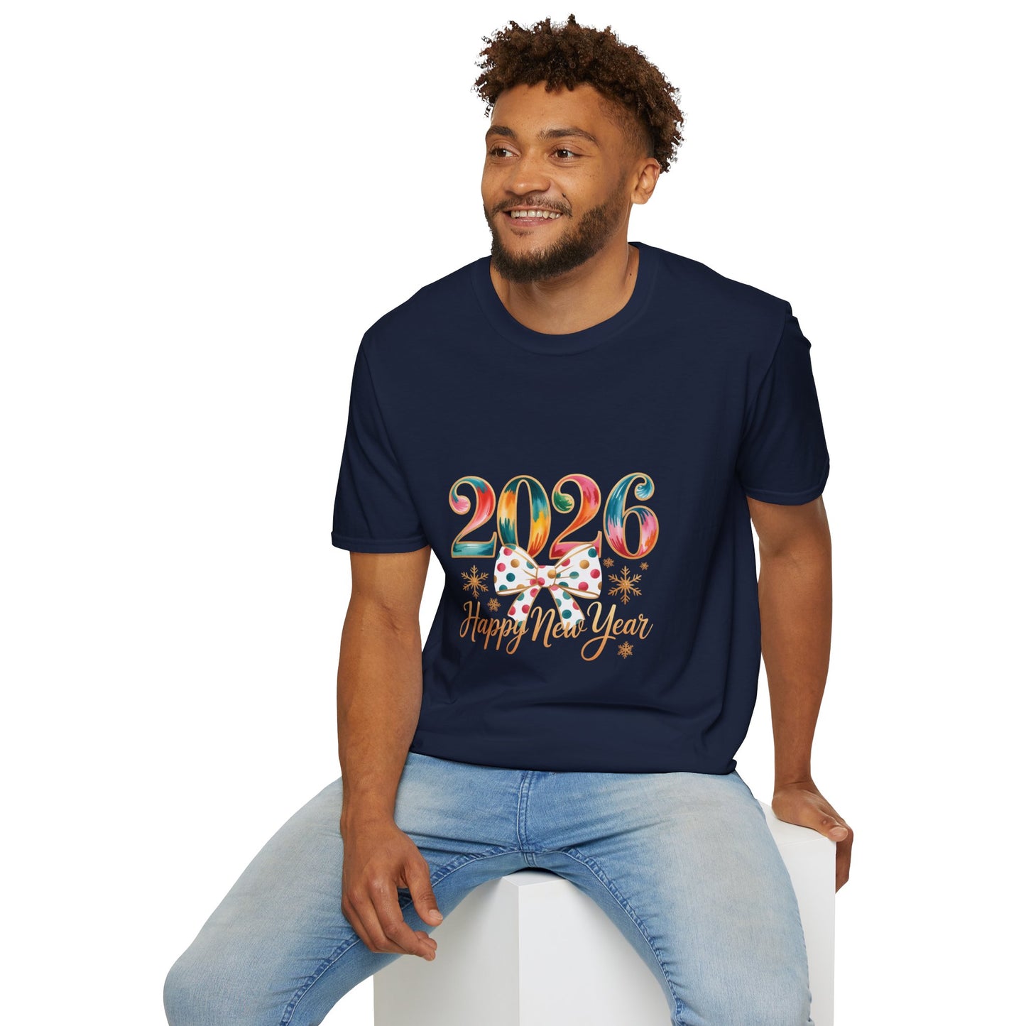 2026 Happy New Year T-Shirt — Festive Colorful Celebration Tee