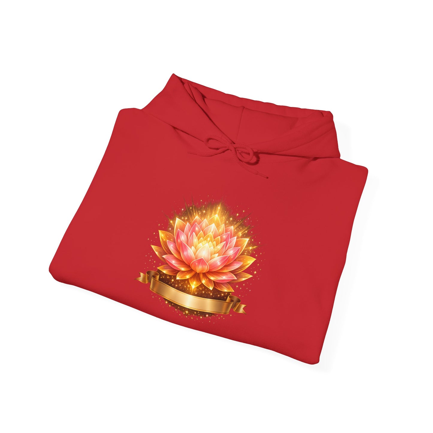 Lotus Meditation Hoodie — Glowing Lotus Candle Graphic Hoodie