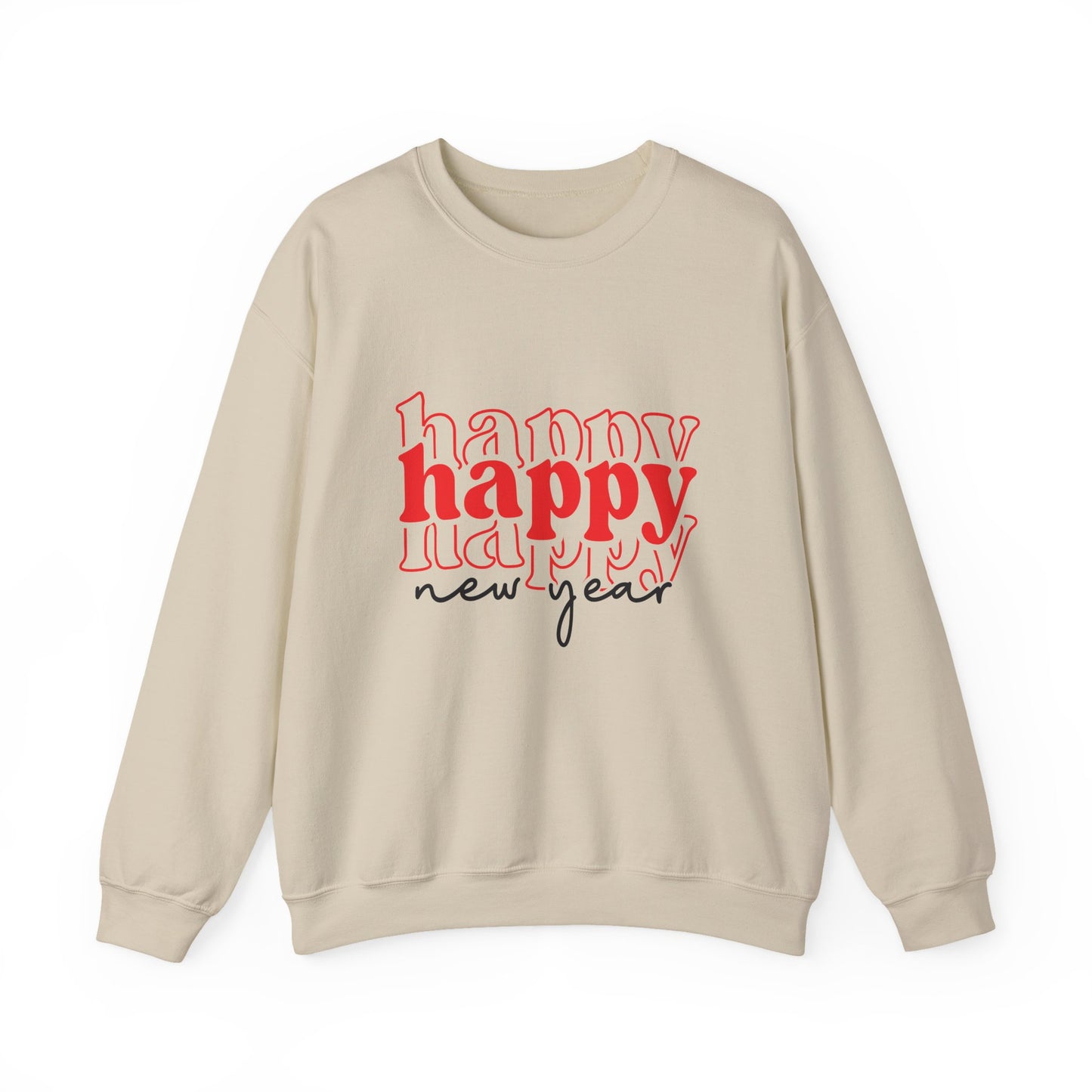 Happy New Year sweatshirt | Holiday New Year typography crewneck