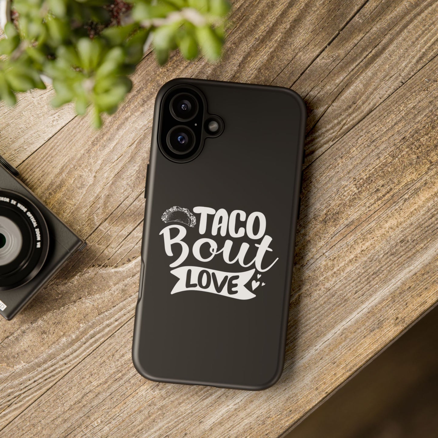 Taco Bout Love phone case | iPhone protective case, food pun design