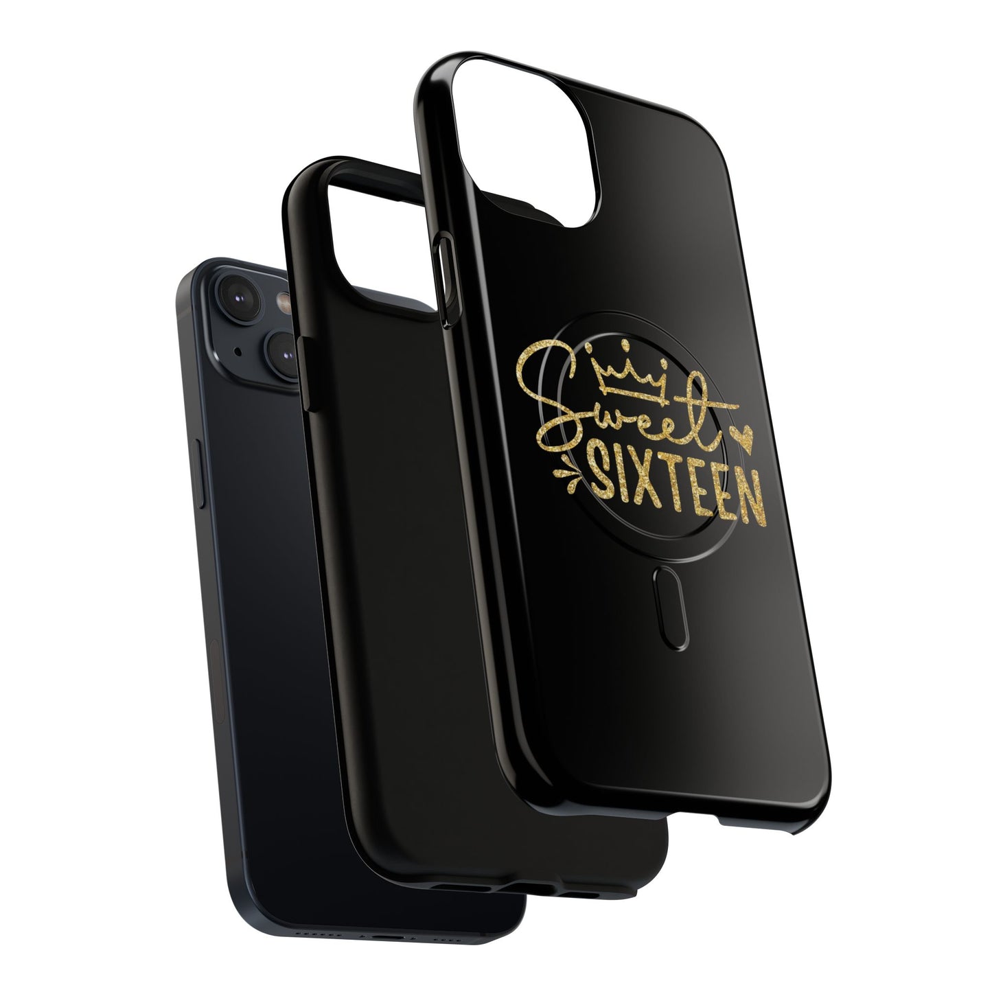 Sweet Sixteen phone case | Tough Magnetic Case, gold script design