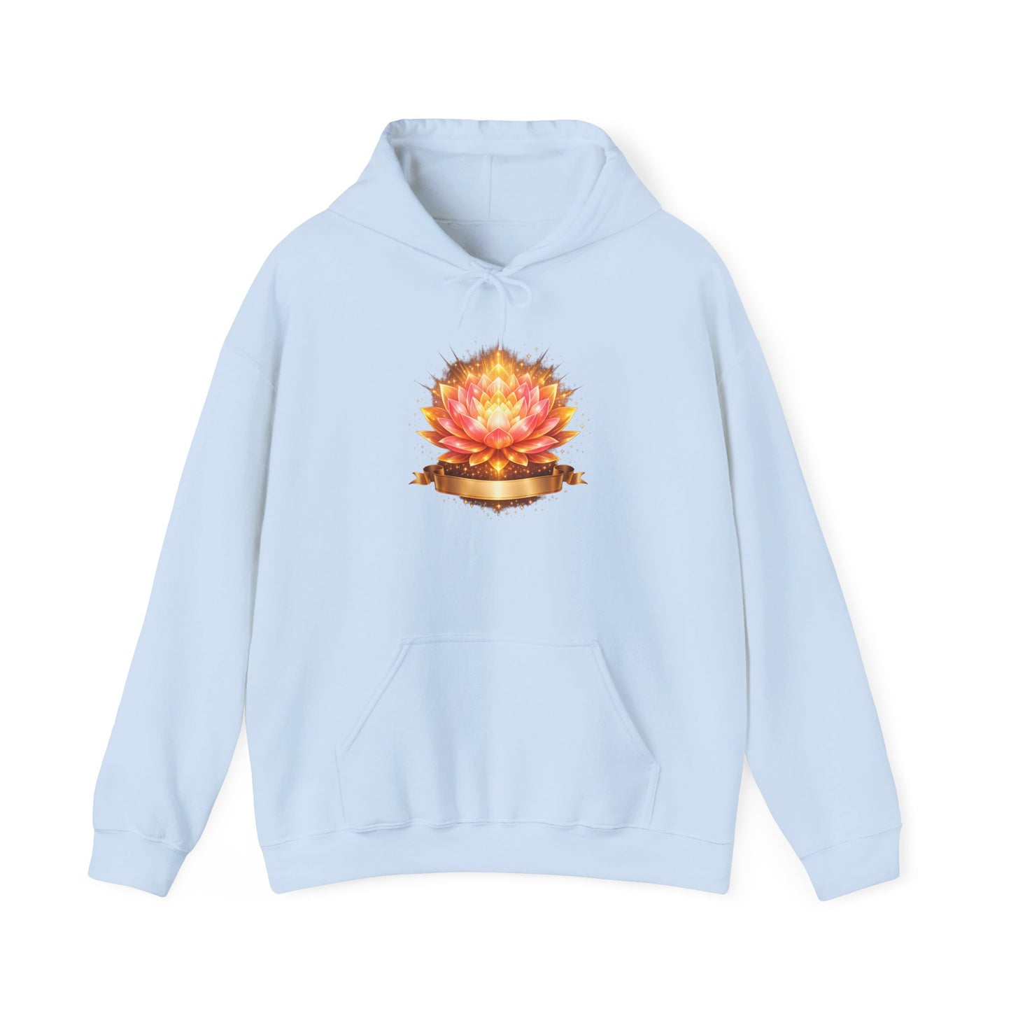 Lotus Meditation Hoodie — Glowing Lotus Candle Graphic Hoodie