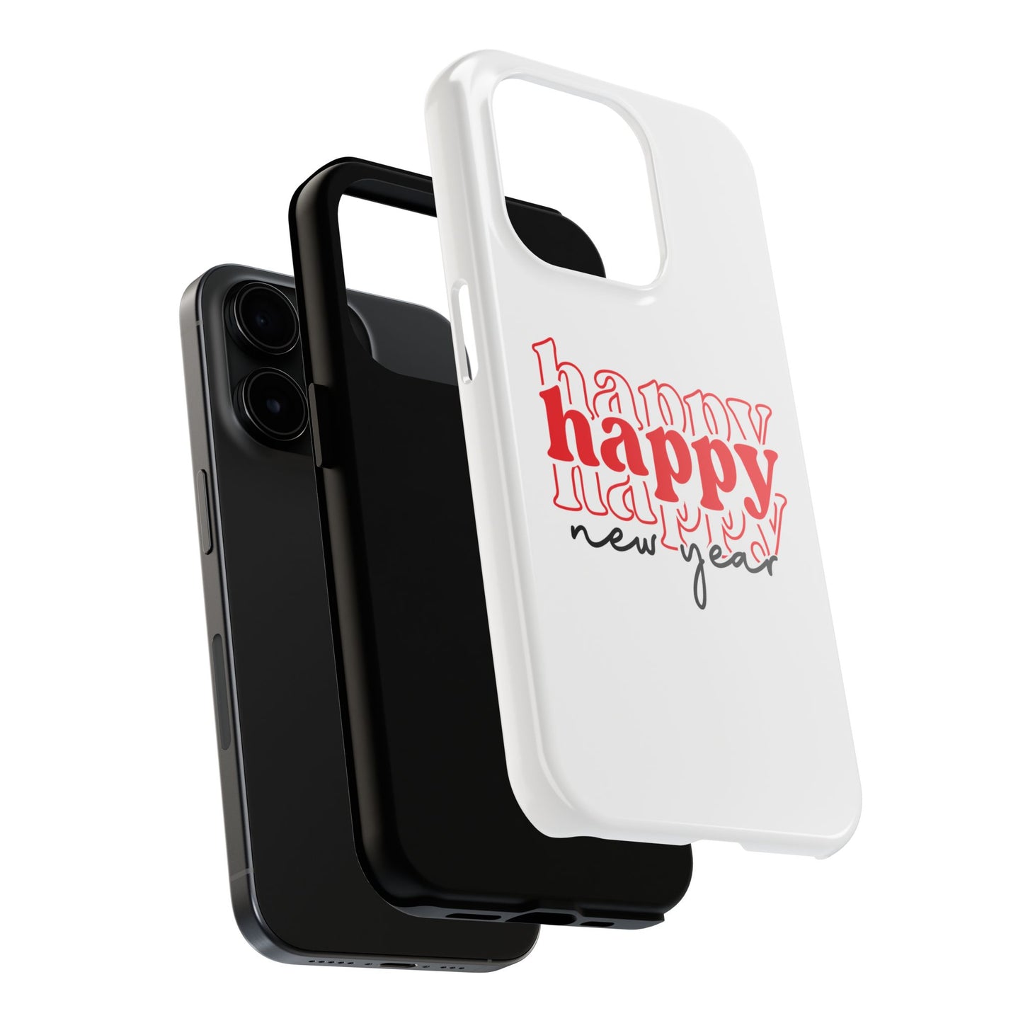 Happy Happy New Year Phone Case | New Year Typographic Design