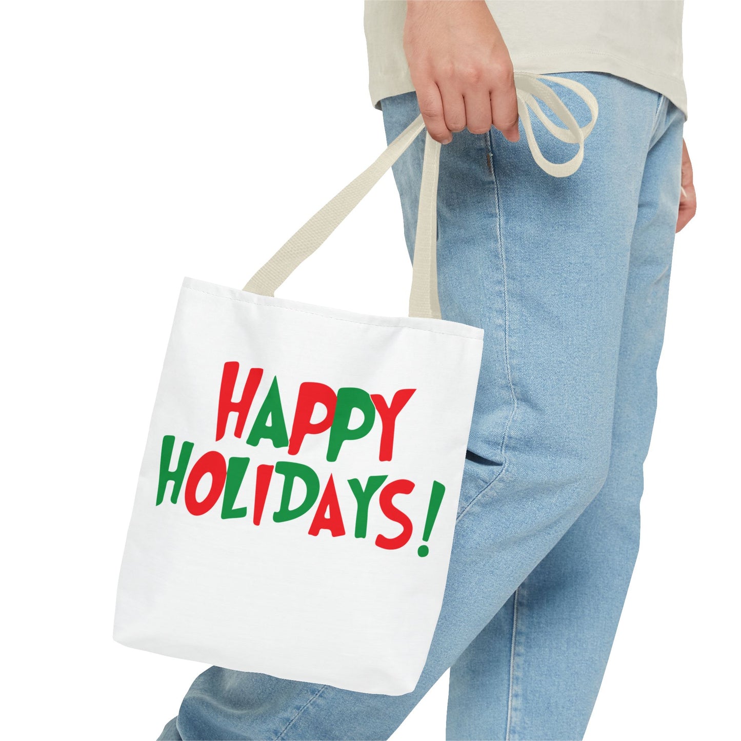 Happy Holidays Tote Bag | Christmas Holiday Text Design