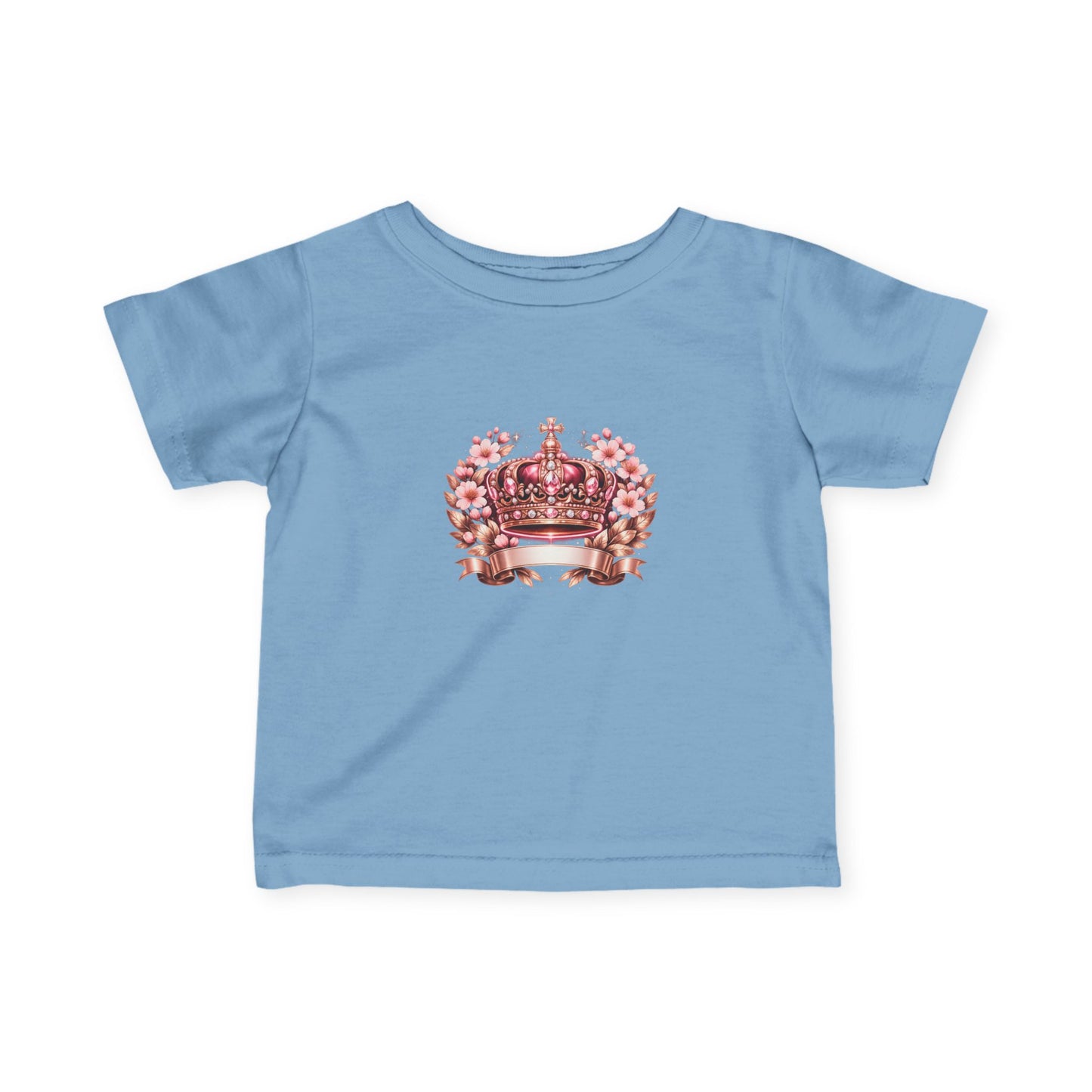 Infant Tee — Pink Floral Crown Baby Shirt