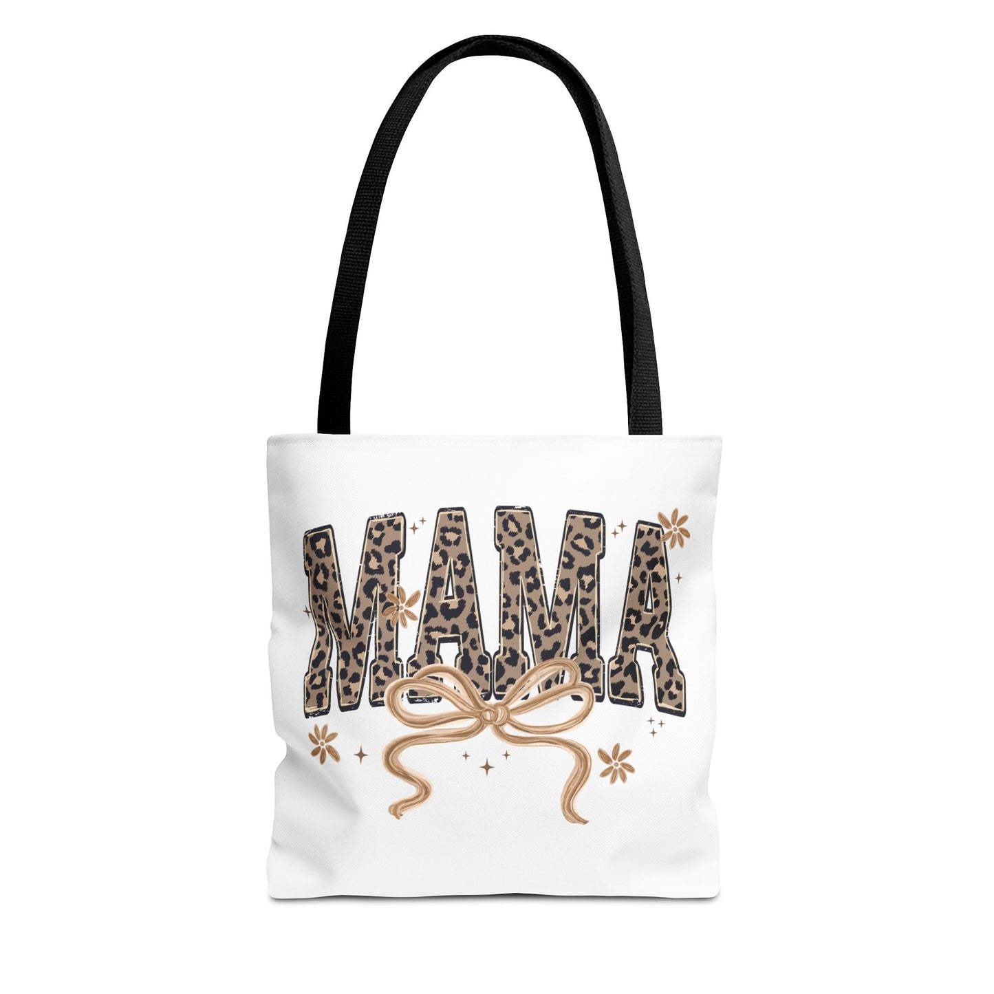 Leopard Print MAMA Script Tote Bag | Mama Tote