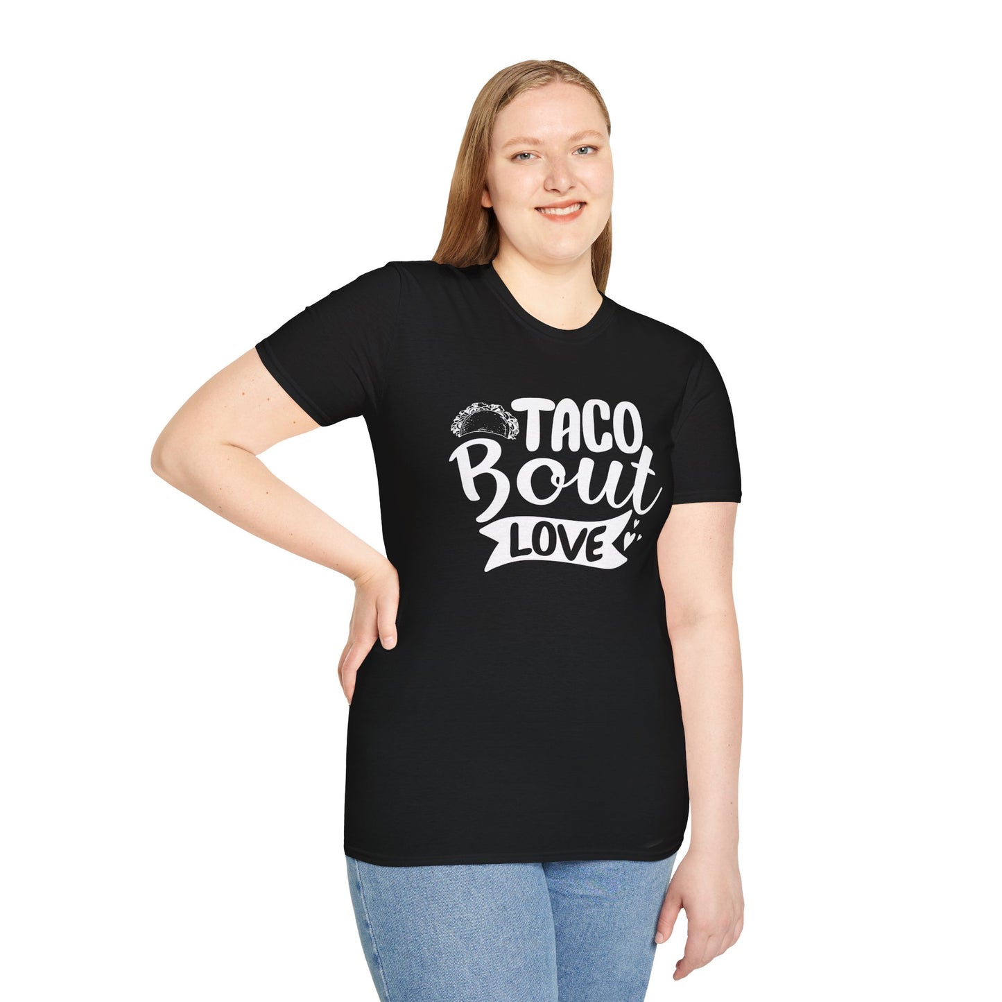 T-Shirt — "Taco 'Bout Love" Funny Taco Lover Tee | Cute Foodie Valentine Shirt