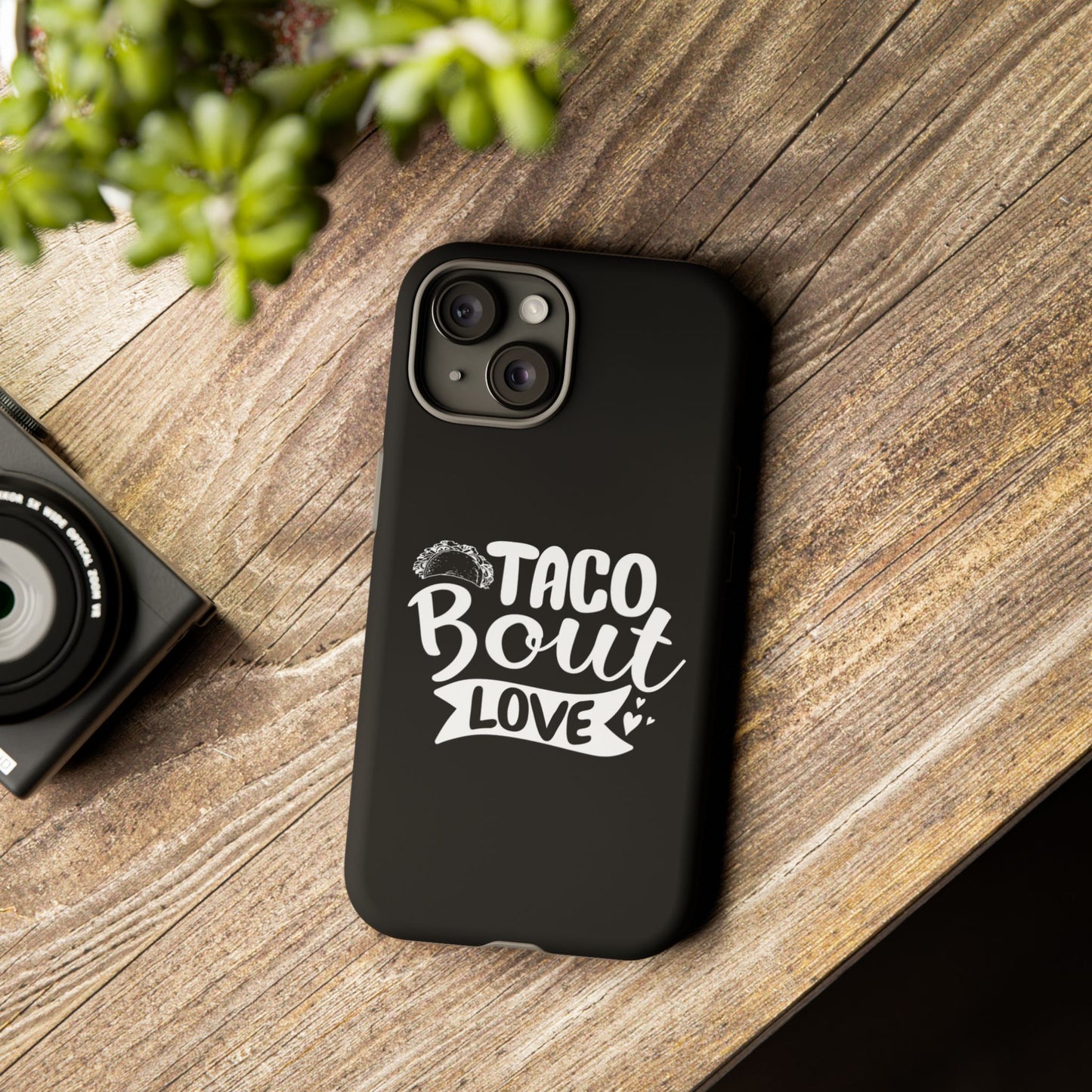 Taco Bout Love phone case | iPhone protective case, food pun design