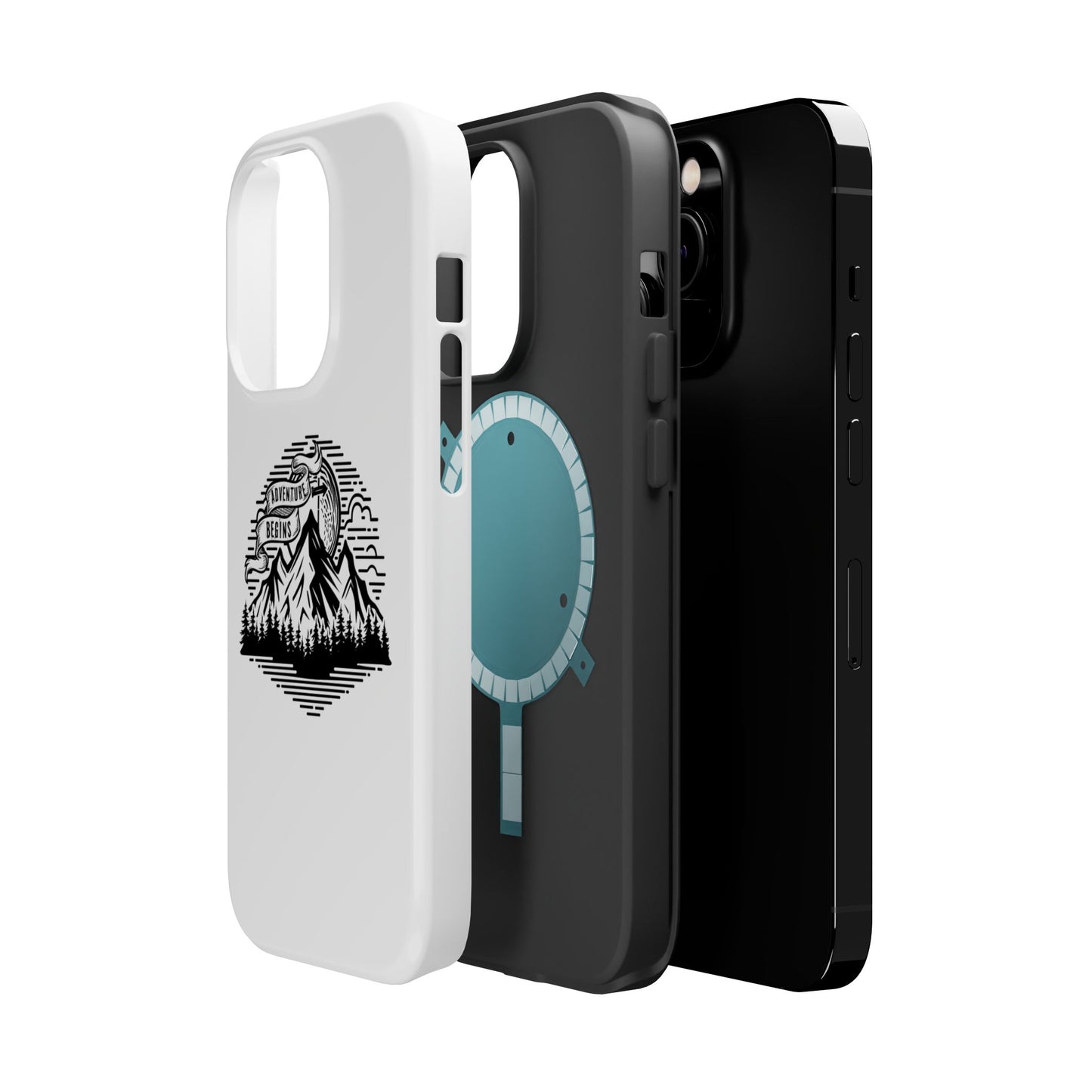 Mountain Adventure Illustration Phone Case | Magnetic Impact-Resistant Case