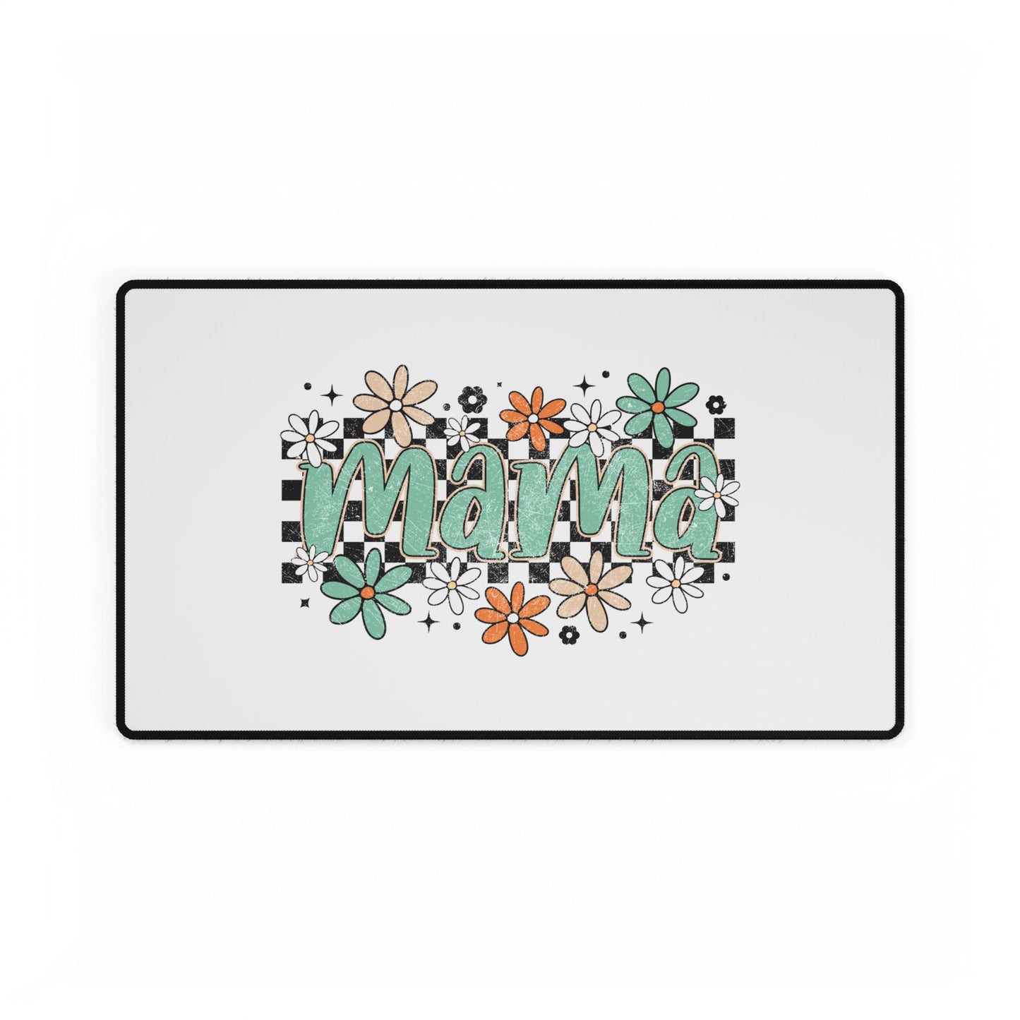 Mama Floral Checkerboard Desk Mat | Mom Desk Pad